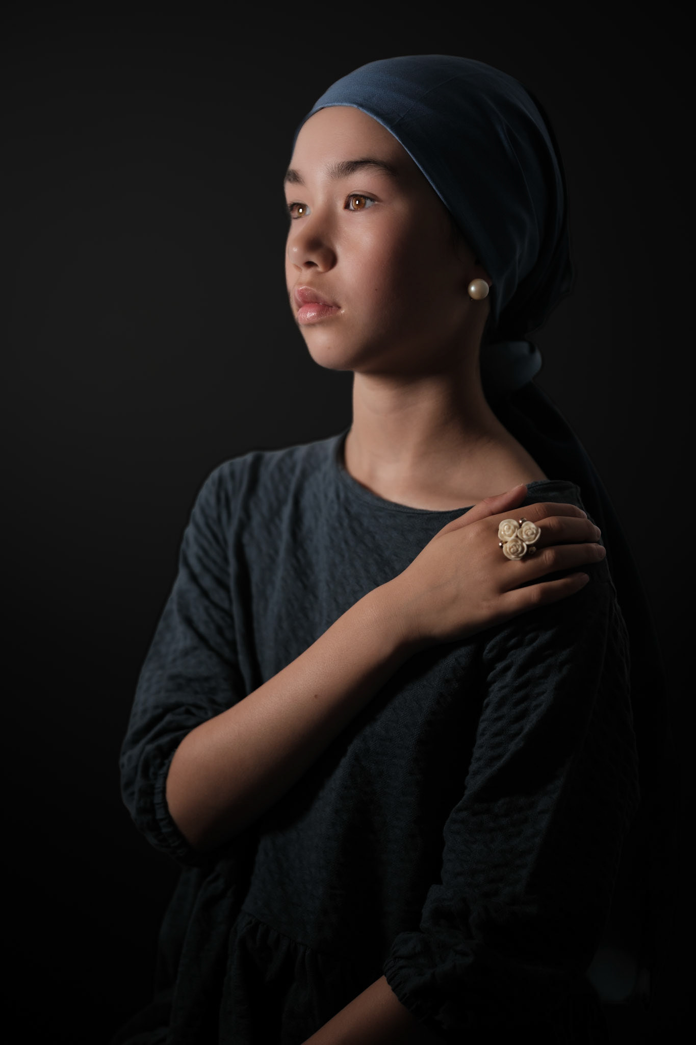 Ai Elise, inspired by Vermeer's "Girl with a Pearl Earring" (c. 1665)