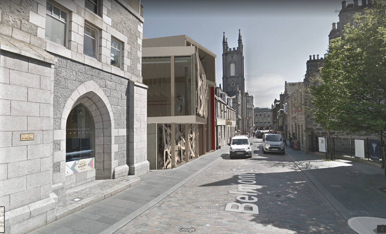 Rendered street presence