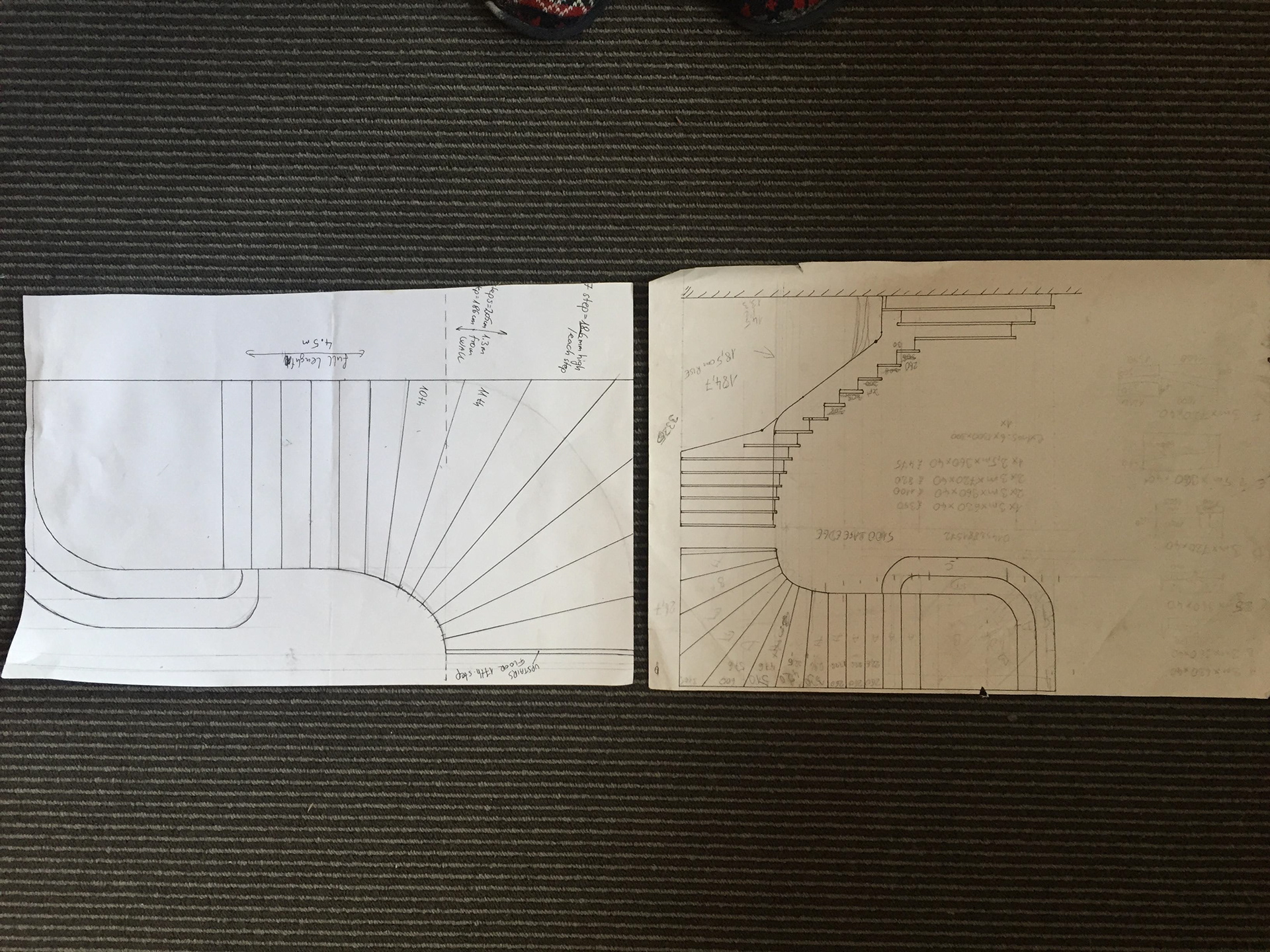Detailed planning of the stair case