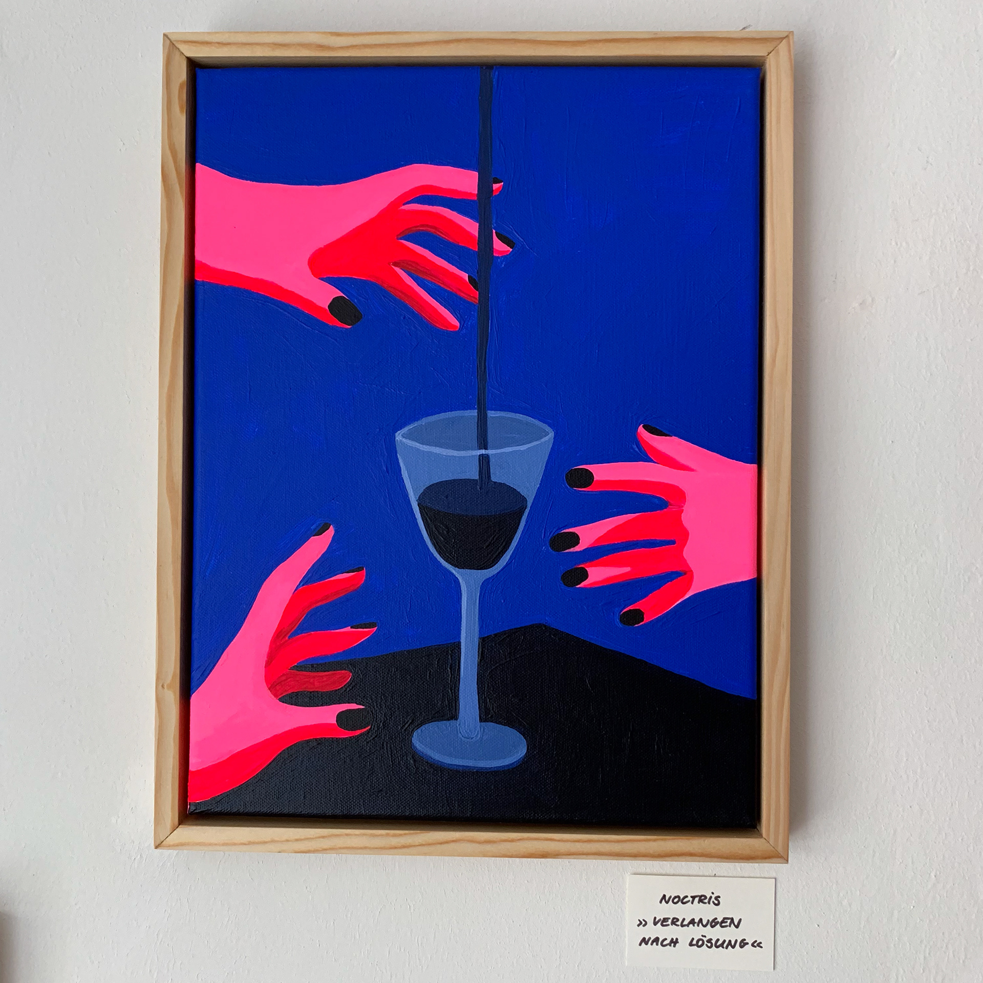 » Verlangen nach Lösung « / 40x50cm / Schattenfugenrahmen Tanne, geölt