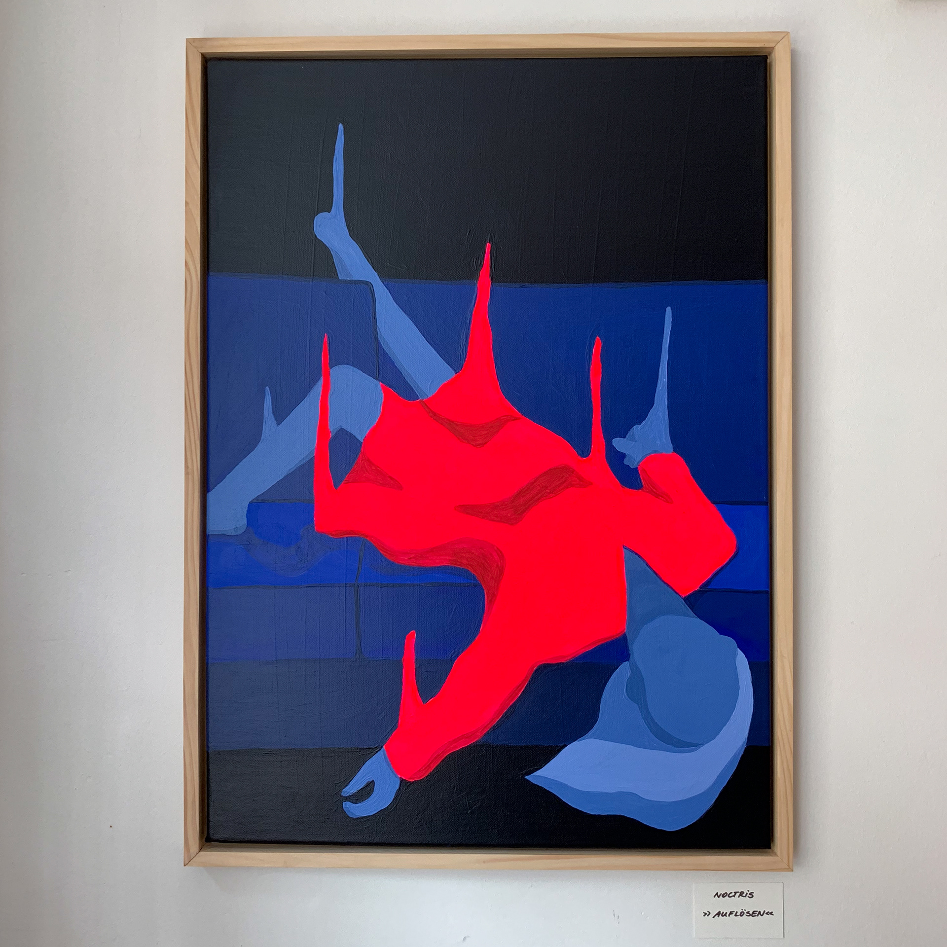 » Auflösen « / 50x70cm / Schattenfugenrahmen Tanne, geölt