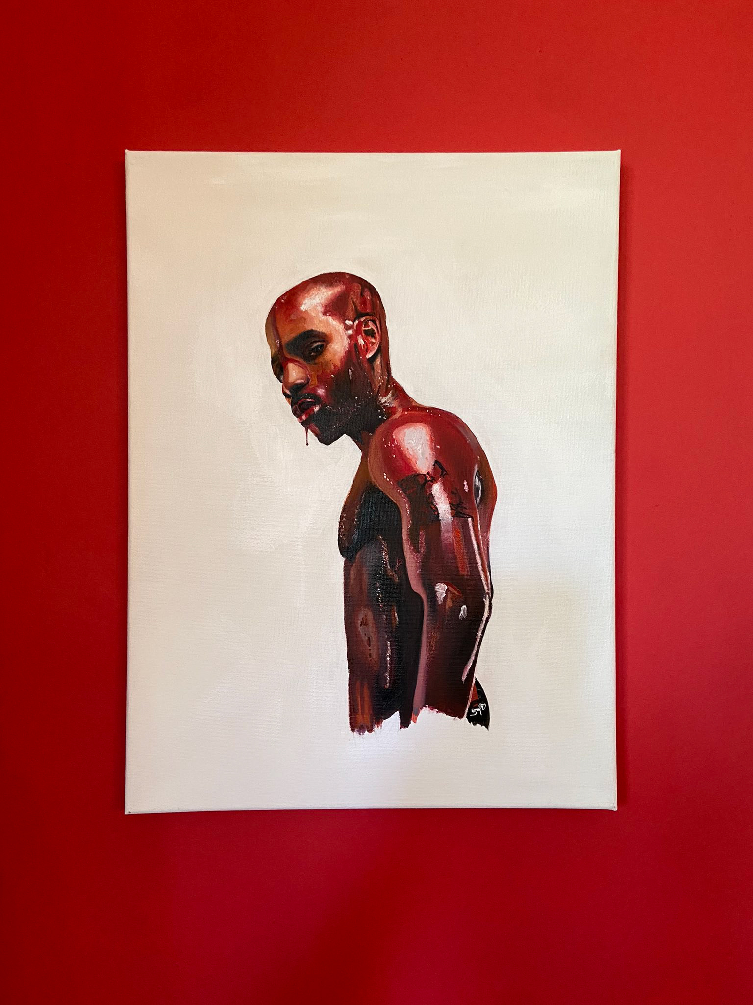 Blood of My Blood, 2021 acrylic & oil on canvas 12x16