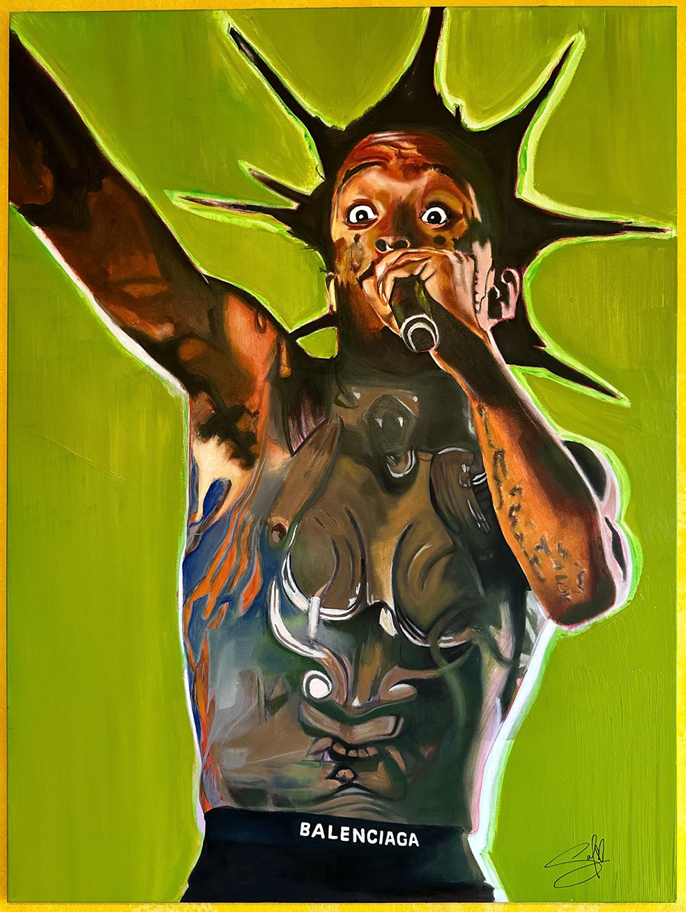 Balenciaga Goku, 2021-2023 oil on canvas 36x48