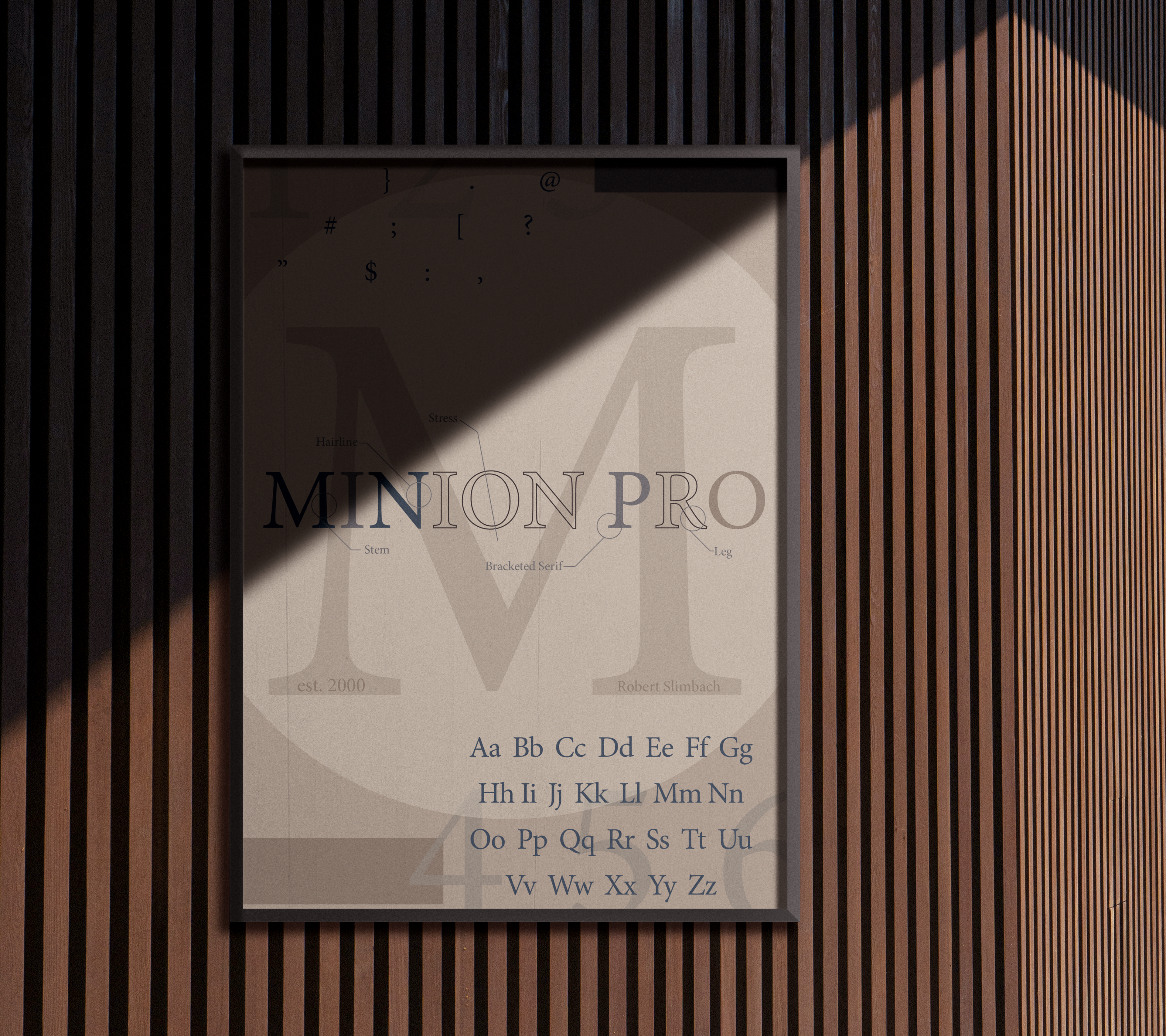 Type Specimen poster on a mockup