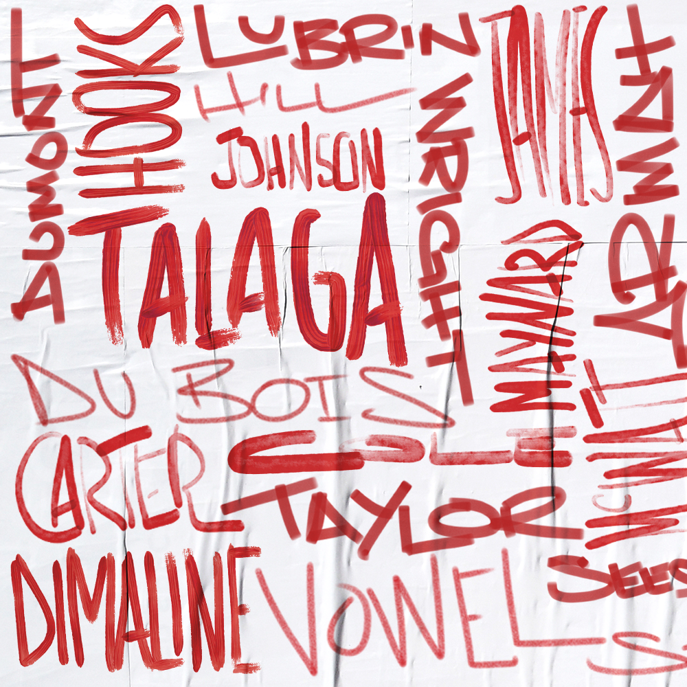 The written names of those behind the written word. Hand drawn names across 3 panels, featuring the BIPOC authors featured on our Toronto Peoples' Library t-shirt