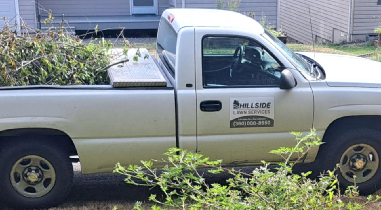 Hillside Lawns Service - work truck