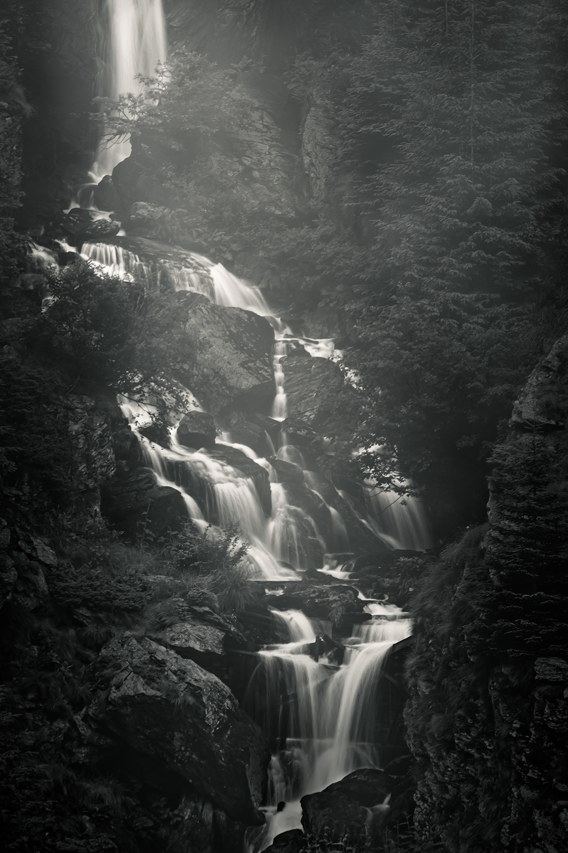 Waterfall, Fagaras Mountains, Romania