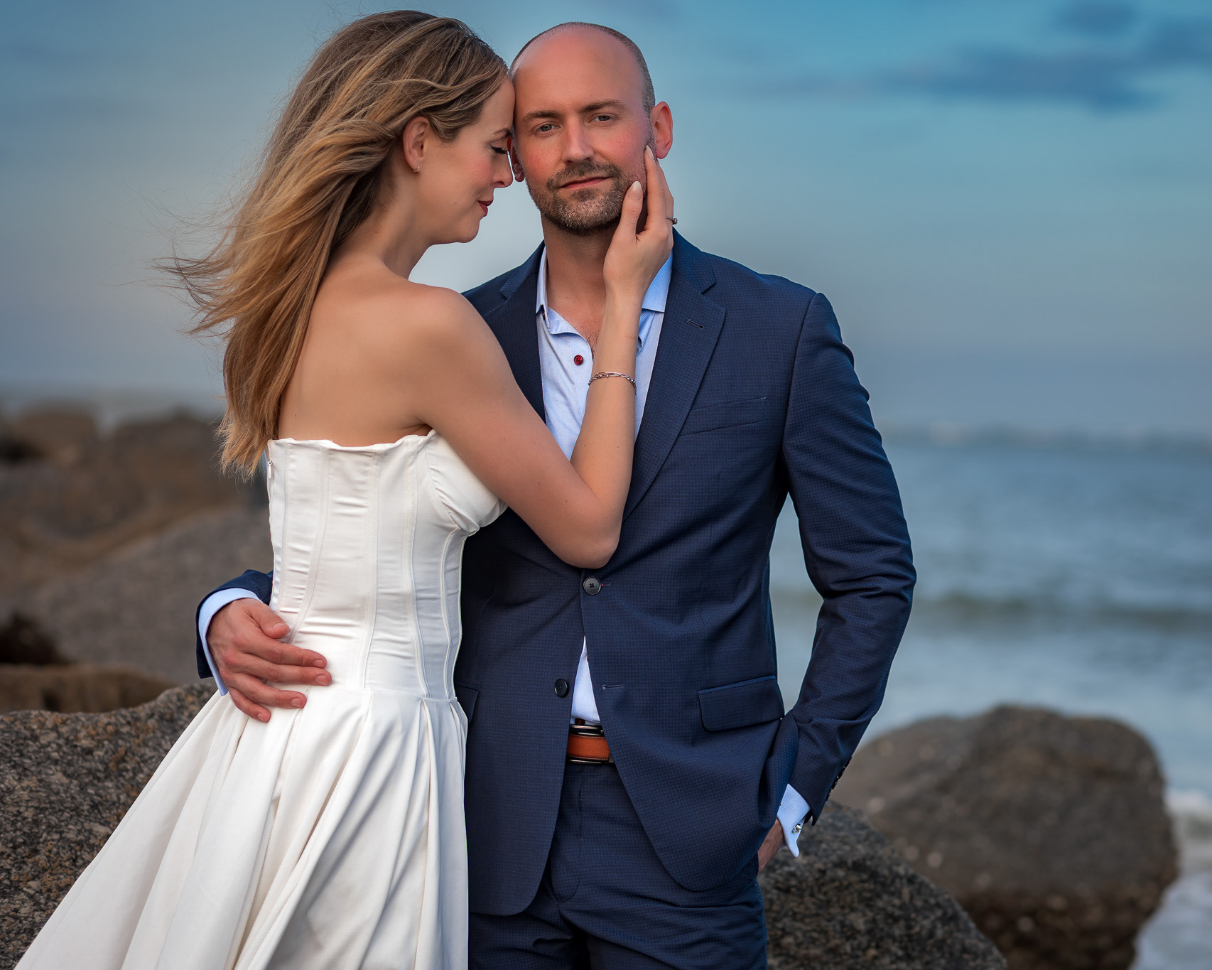 Beach wedding photography at Vilano Beach