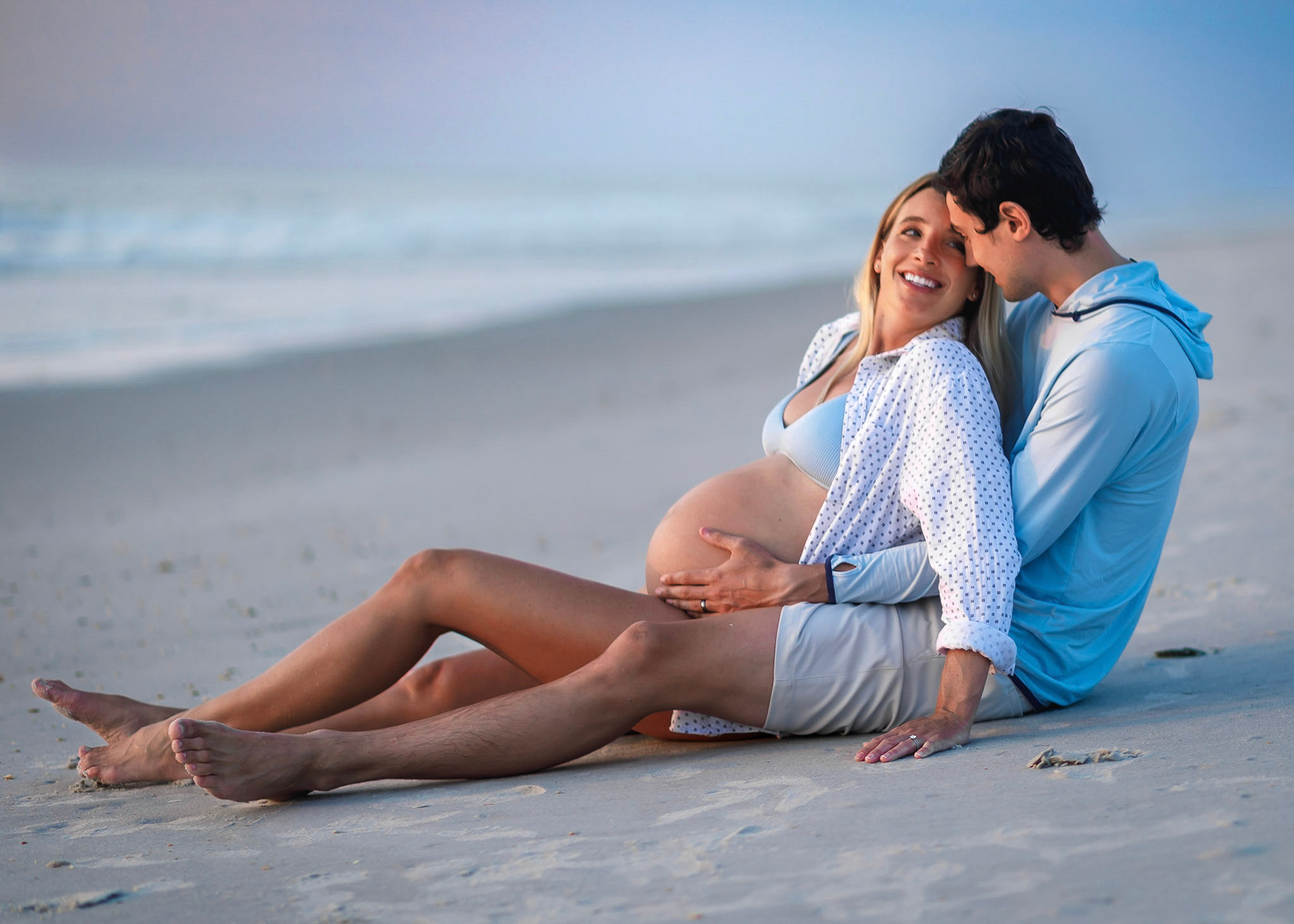 Sunset Maternity Photo Session at  Jacksonville Beach