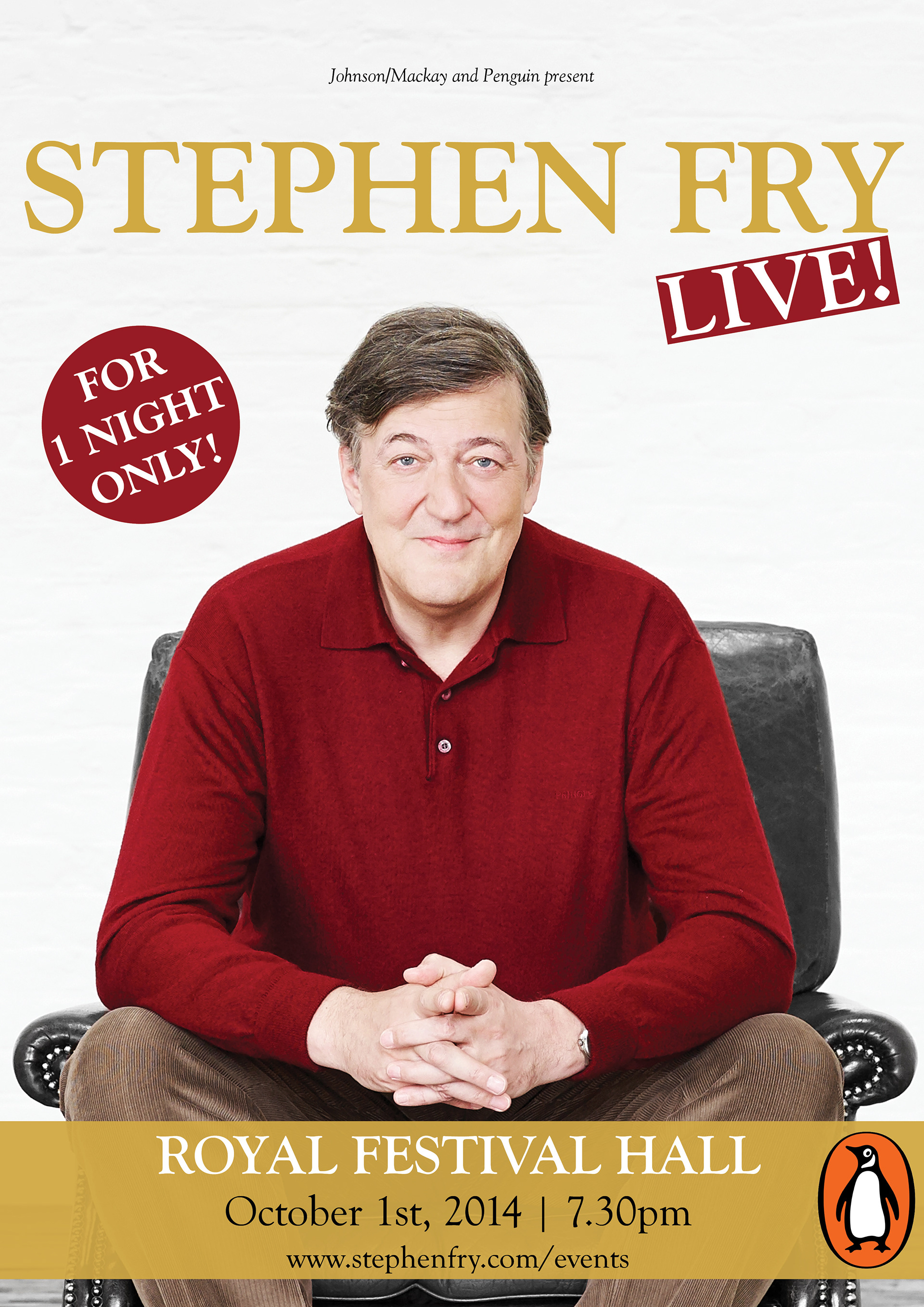 GB Designs Poster Design Stephen Fry Tour Poster (Concept)