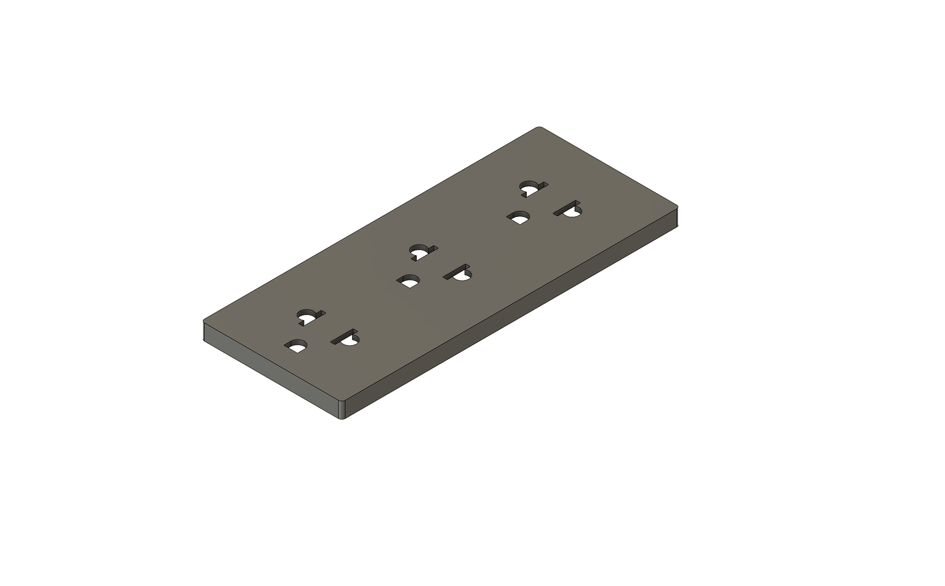 Jamaican Outlet Cover, matching original outlet-sockets [3D Print] ('Natasja' for GODT Media)
