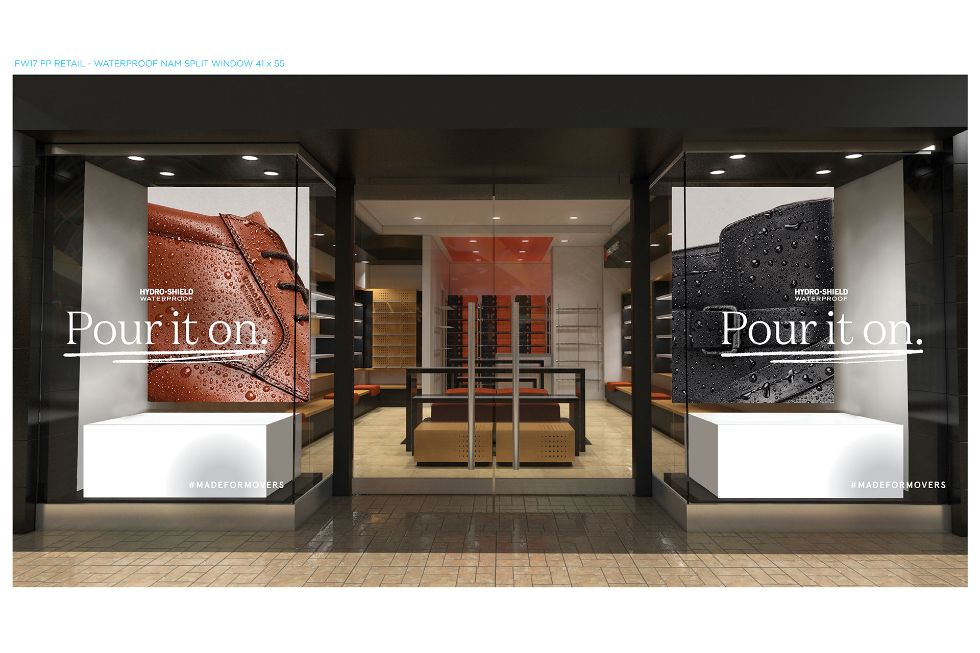Waterproof Footwear – Window Design
