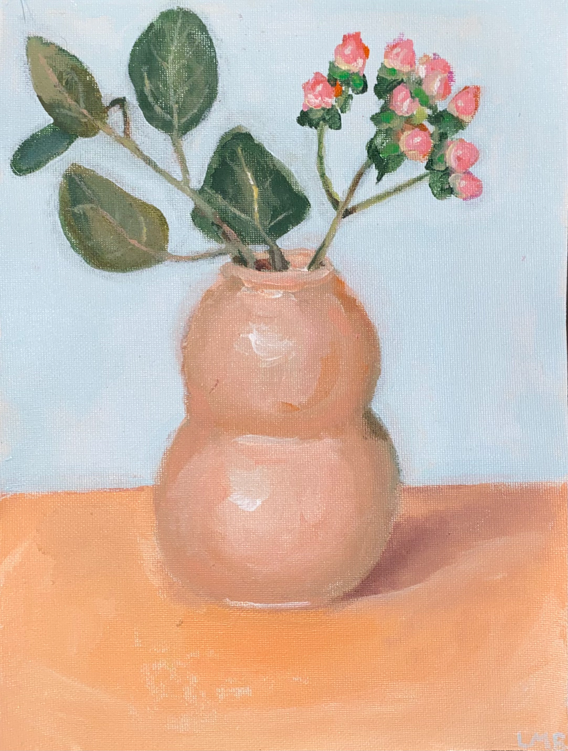 Pink and Orange Vase