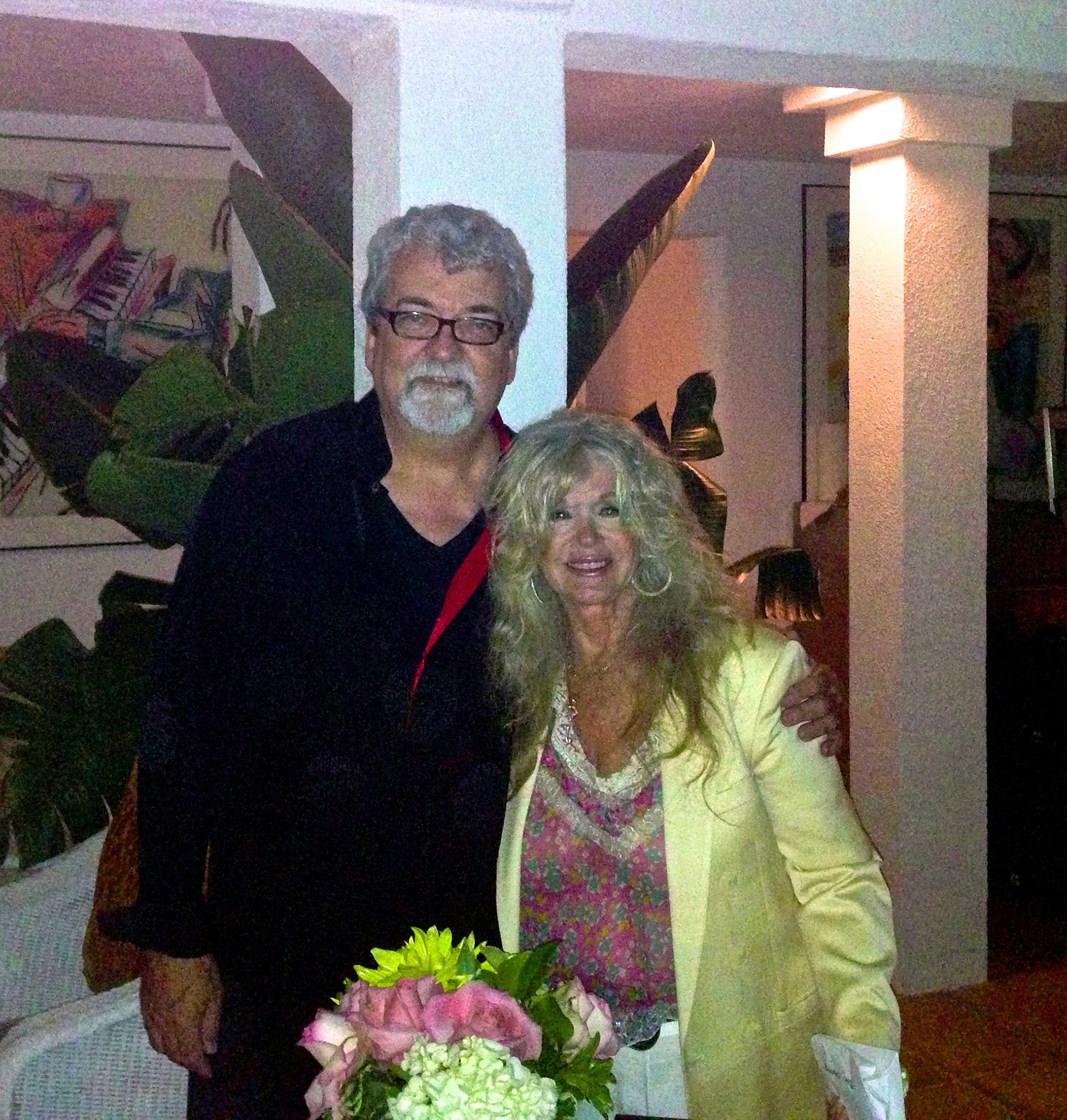 with Connie Stevens (Actress) in her home