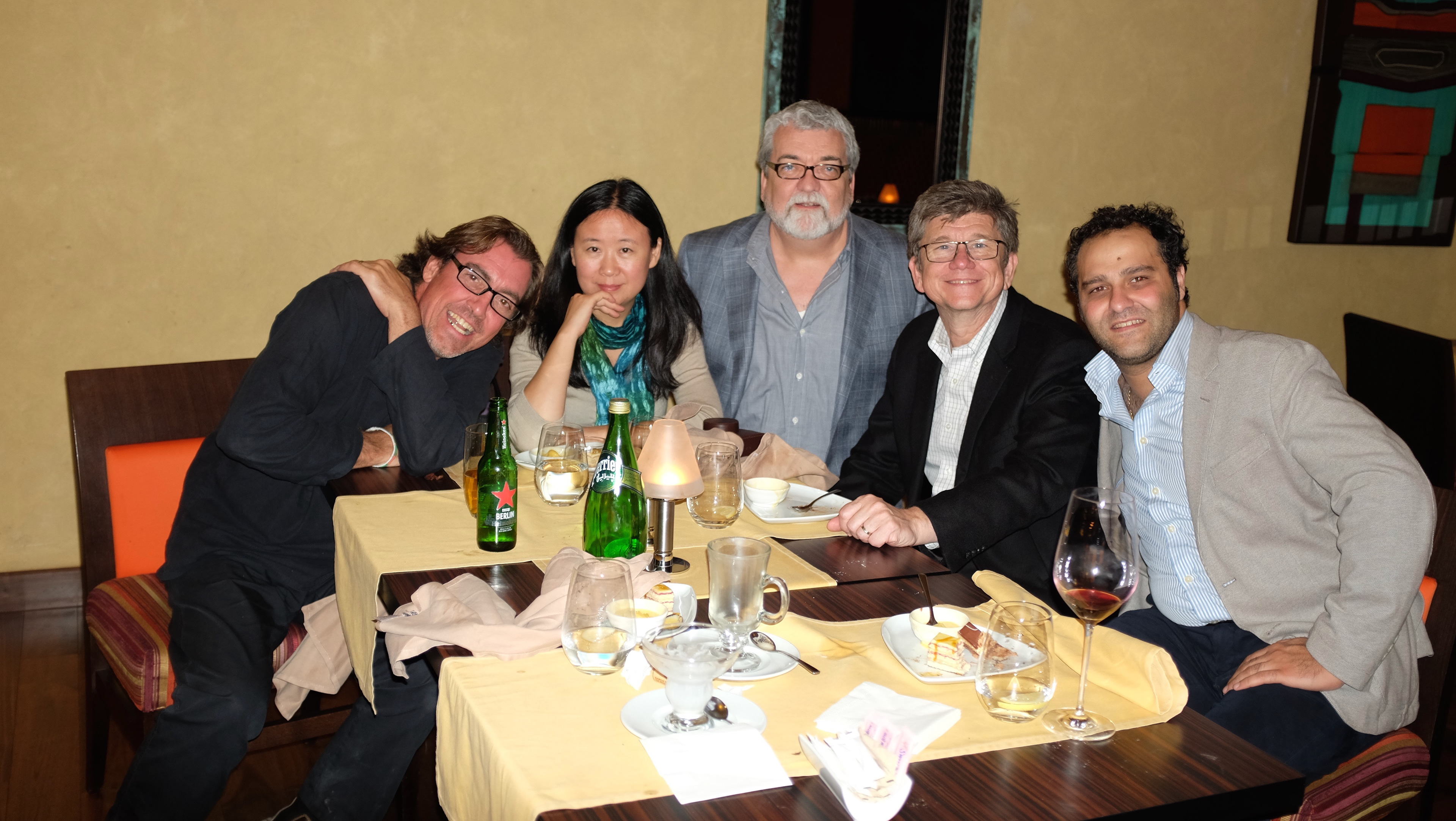 John Matthews, Han Li, Bruce Robinson, MAias Alyamani, in Doha Qatar