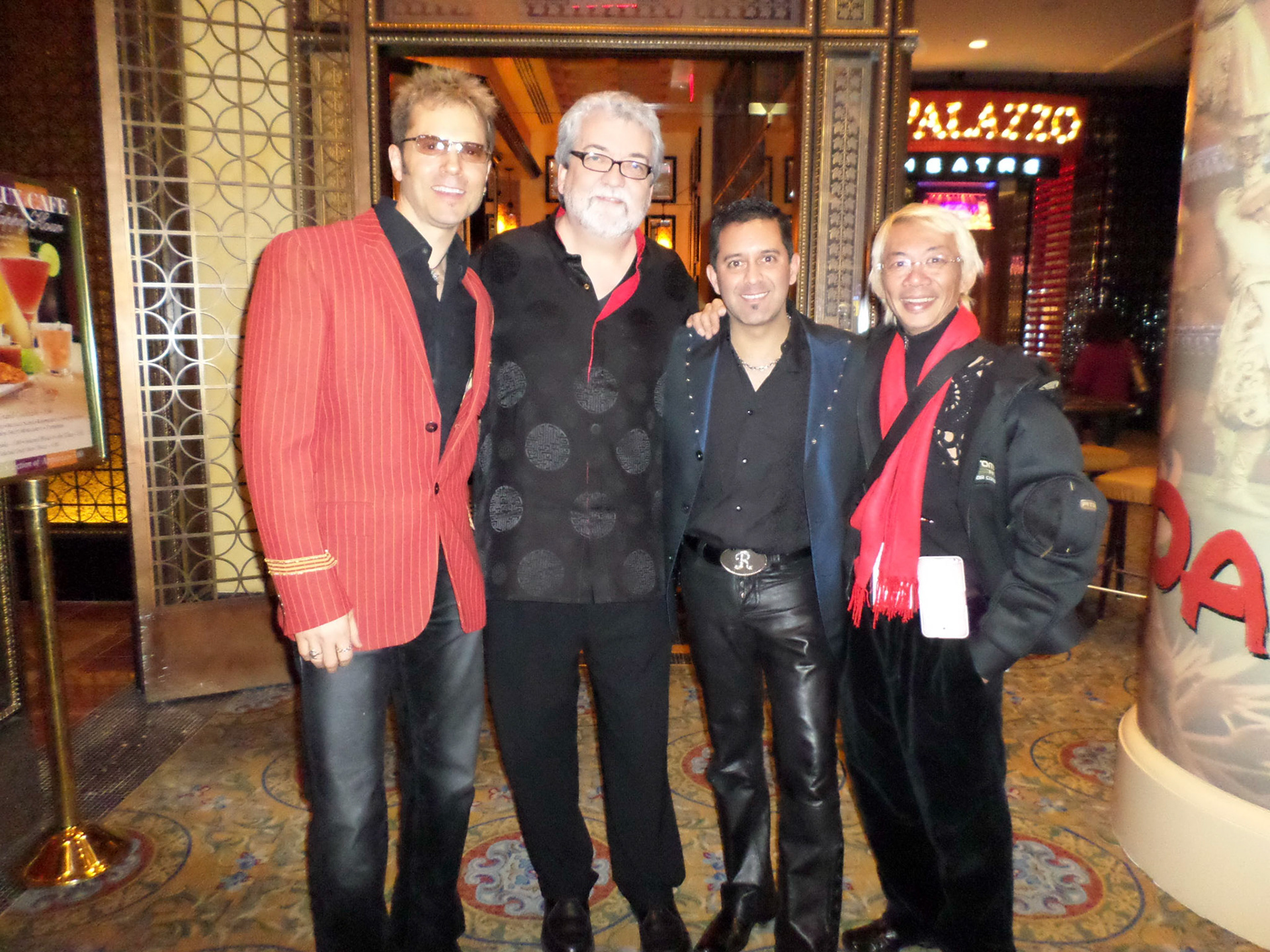 in Las Vegas at opening of 'Panda' with Jarrett Parker, Raja Rahman, Hugo Wei