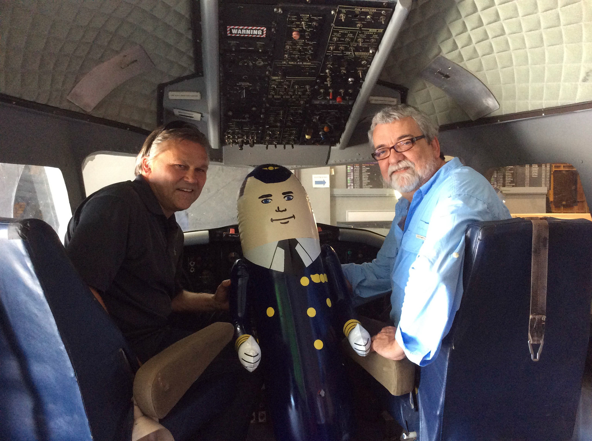 in cockpit set of 'Airplane'