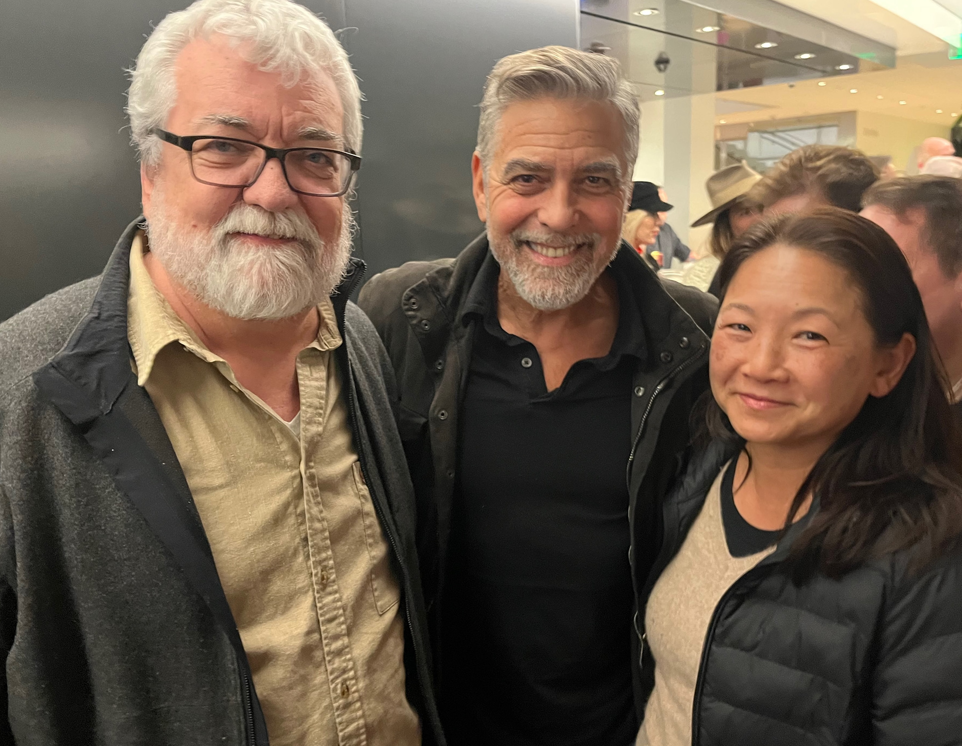 with George Clooney & Sharon