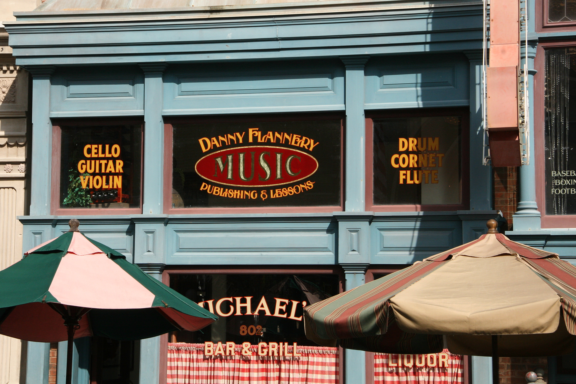 Facade at Universal Studios Orlando dedicated to Daniel's late son Danny