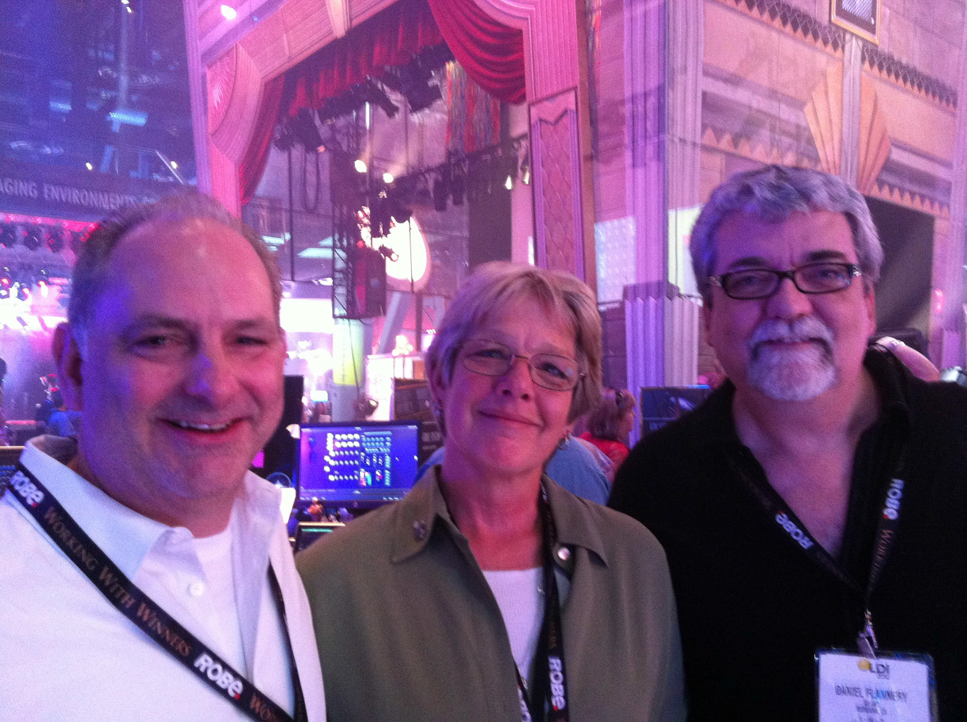 with Garrett Caine, Anne Valentino at LDI