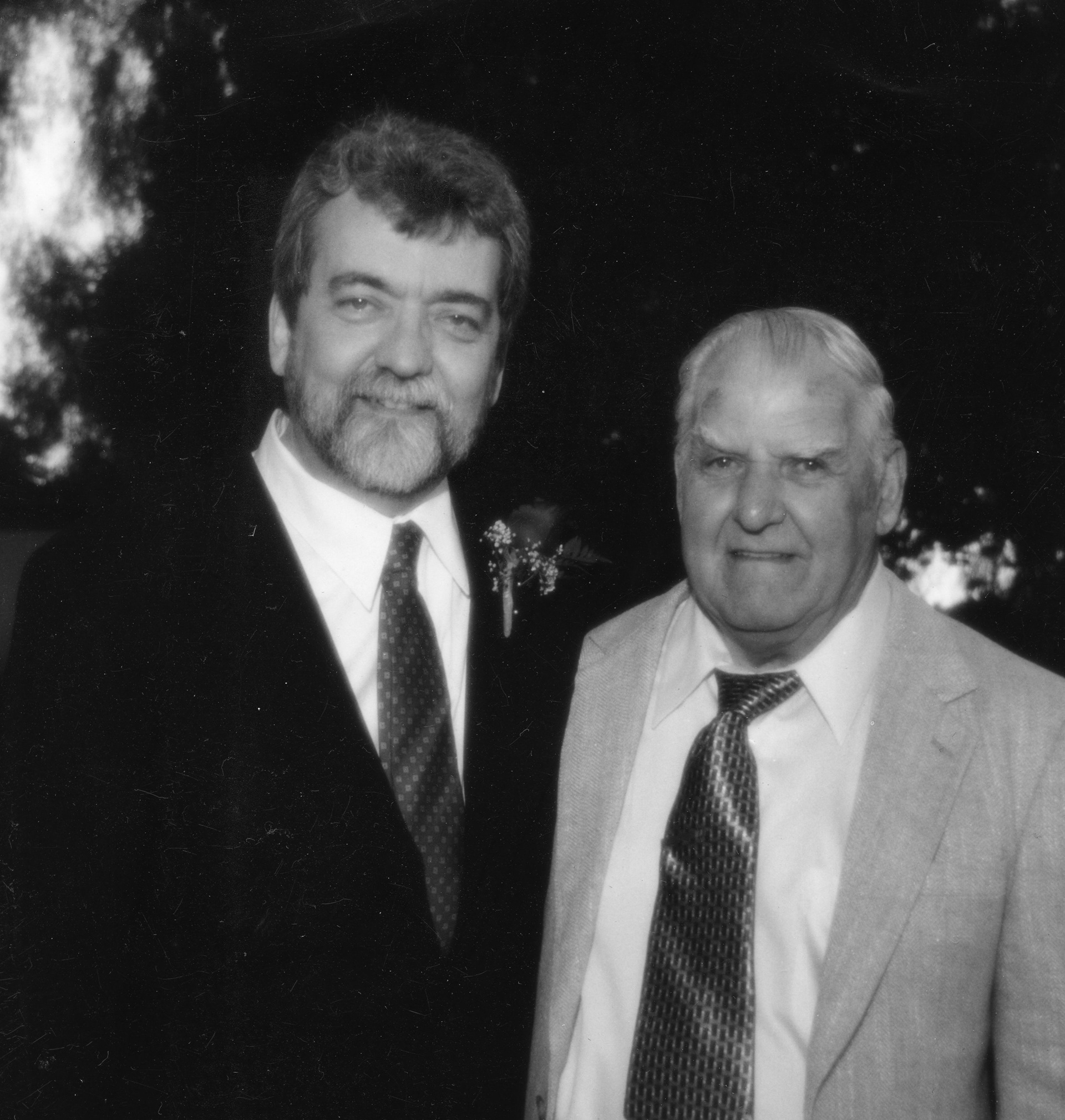 with his father