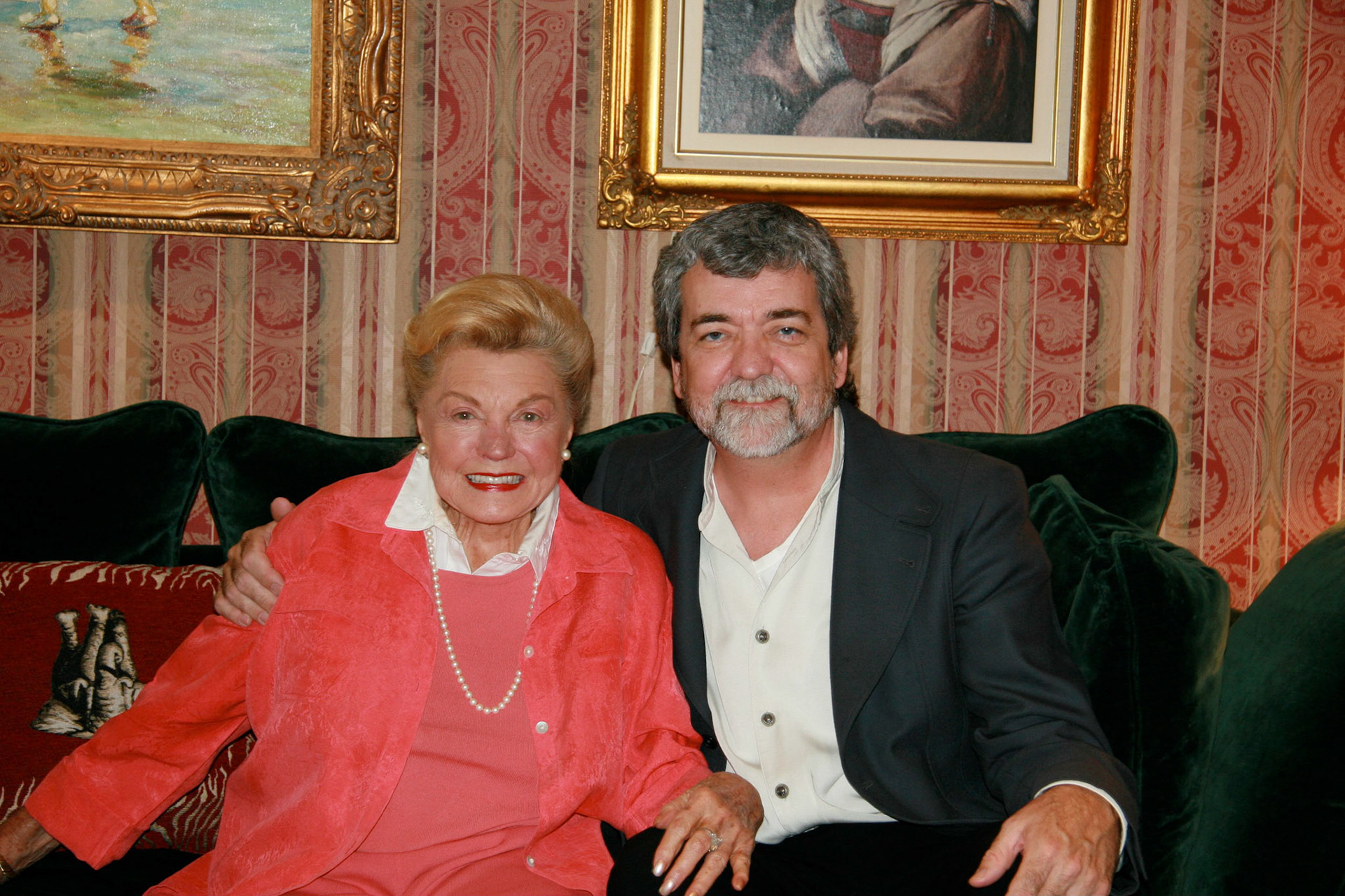 with Esther Williams (MGM film star) at her home