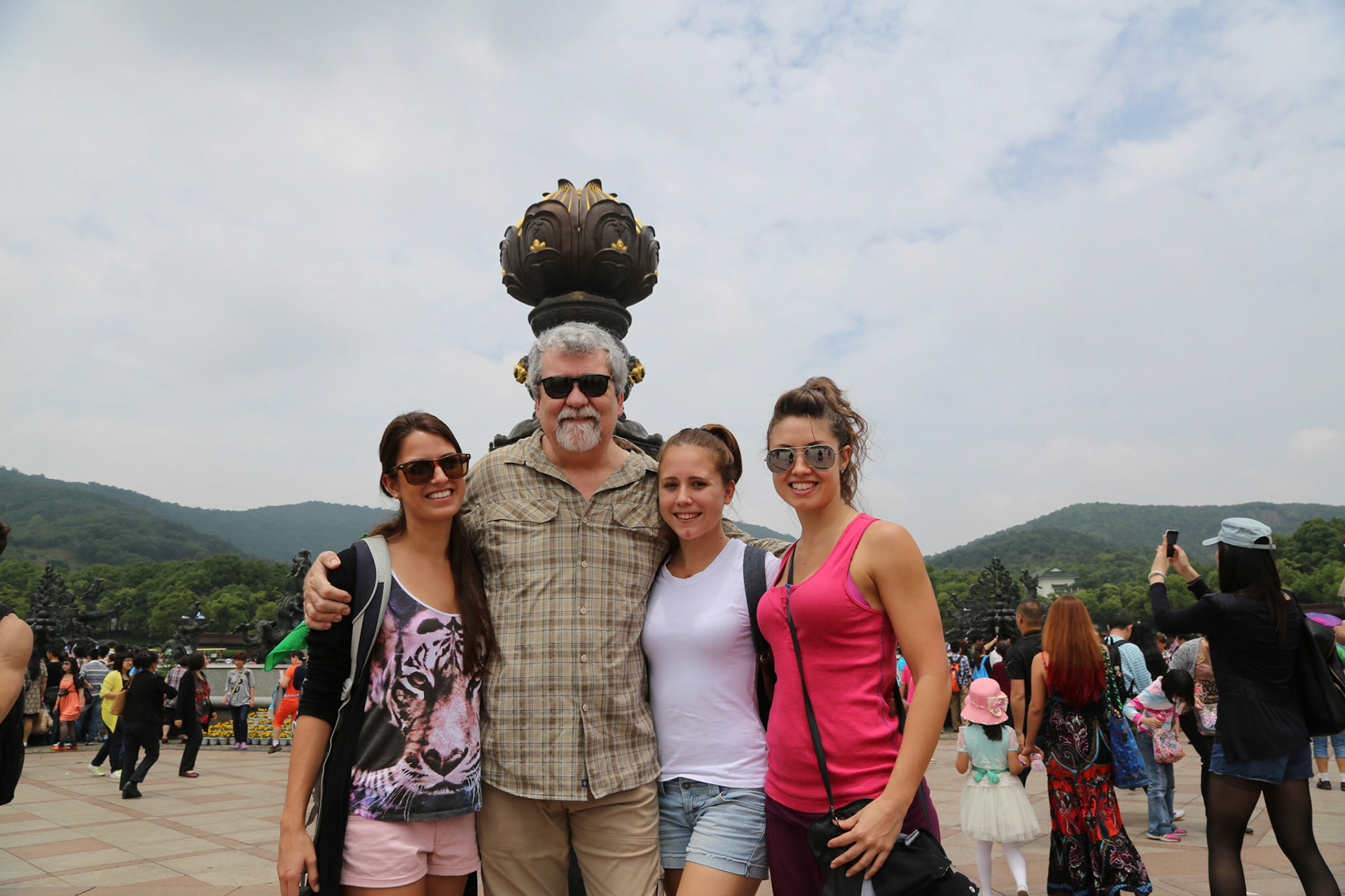 in China with performers of Illusions