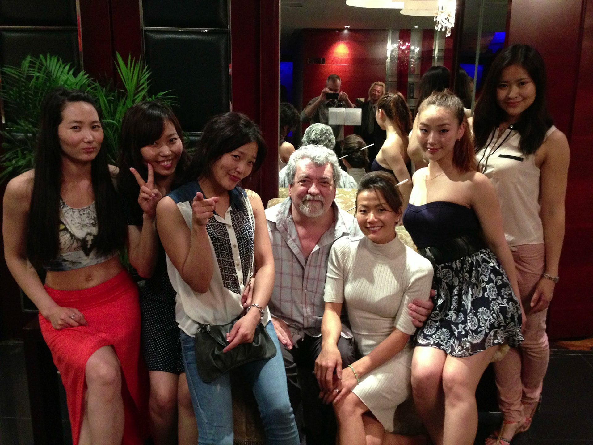 with Thai acrobats in Illusions