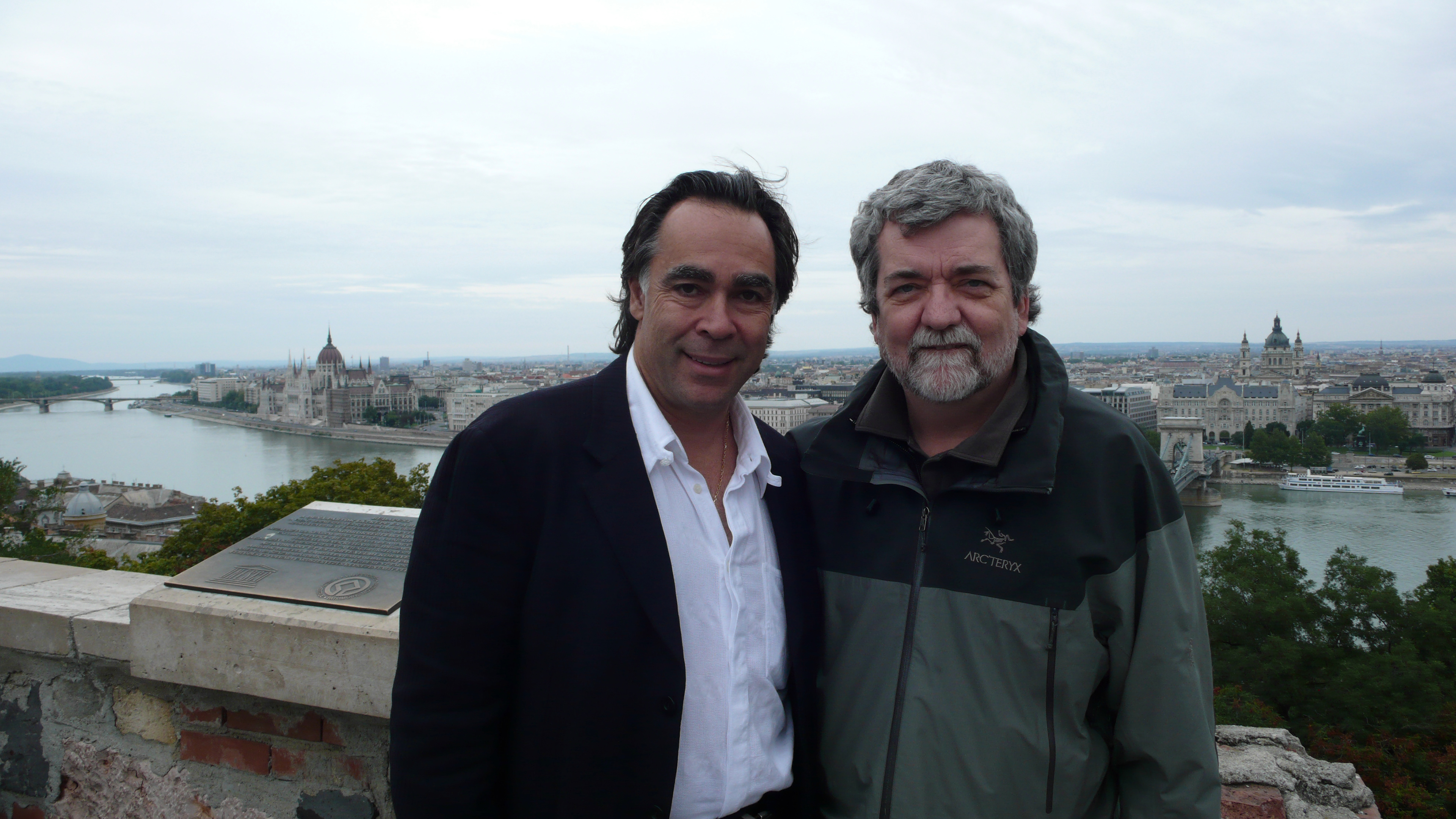 with partner Ebbie Nakhjavani in Budapest