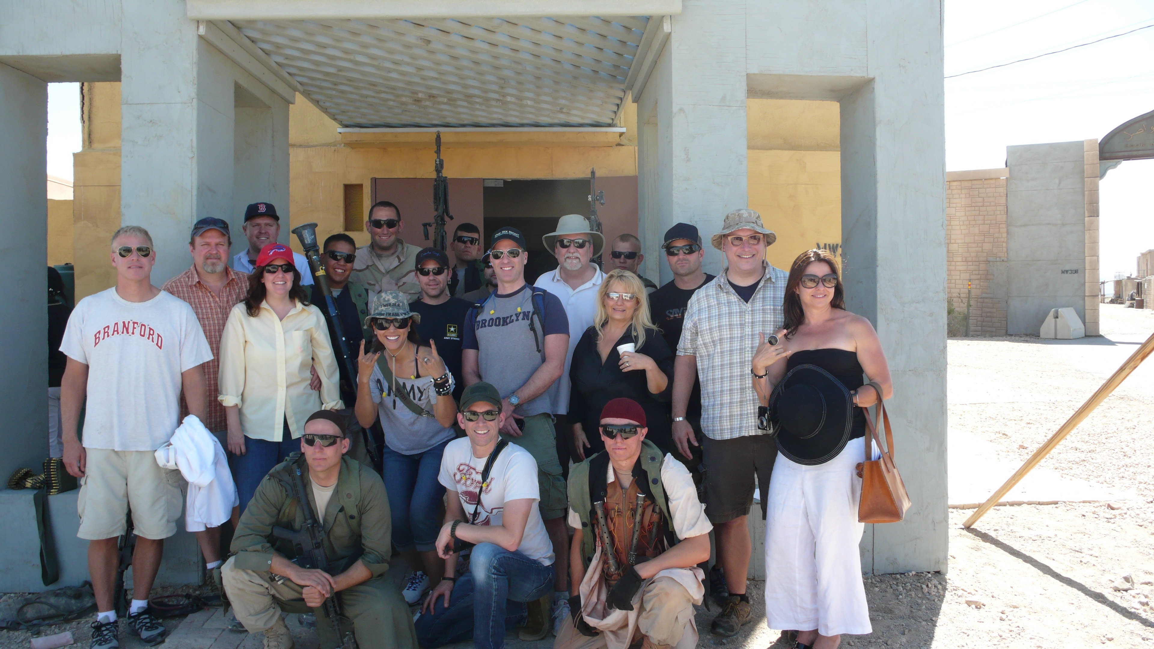with film TV industry leaders at Fort Irwin