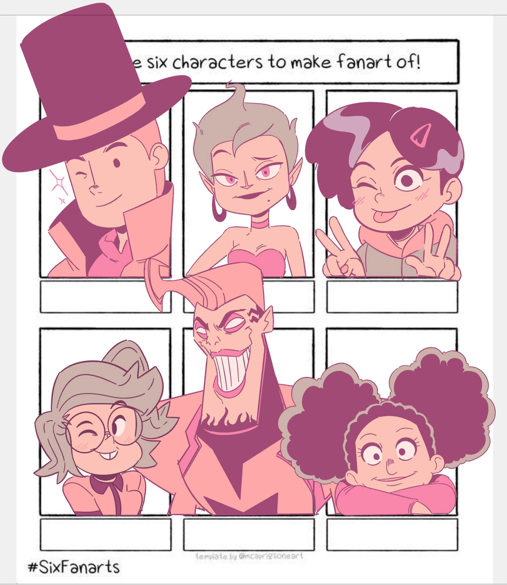 Six Character Fanart (Limited Color Palette) 1