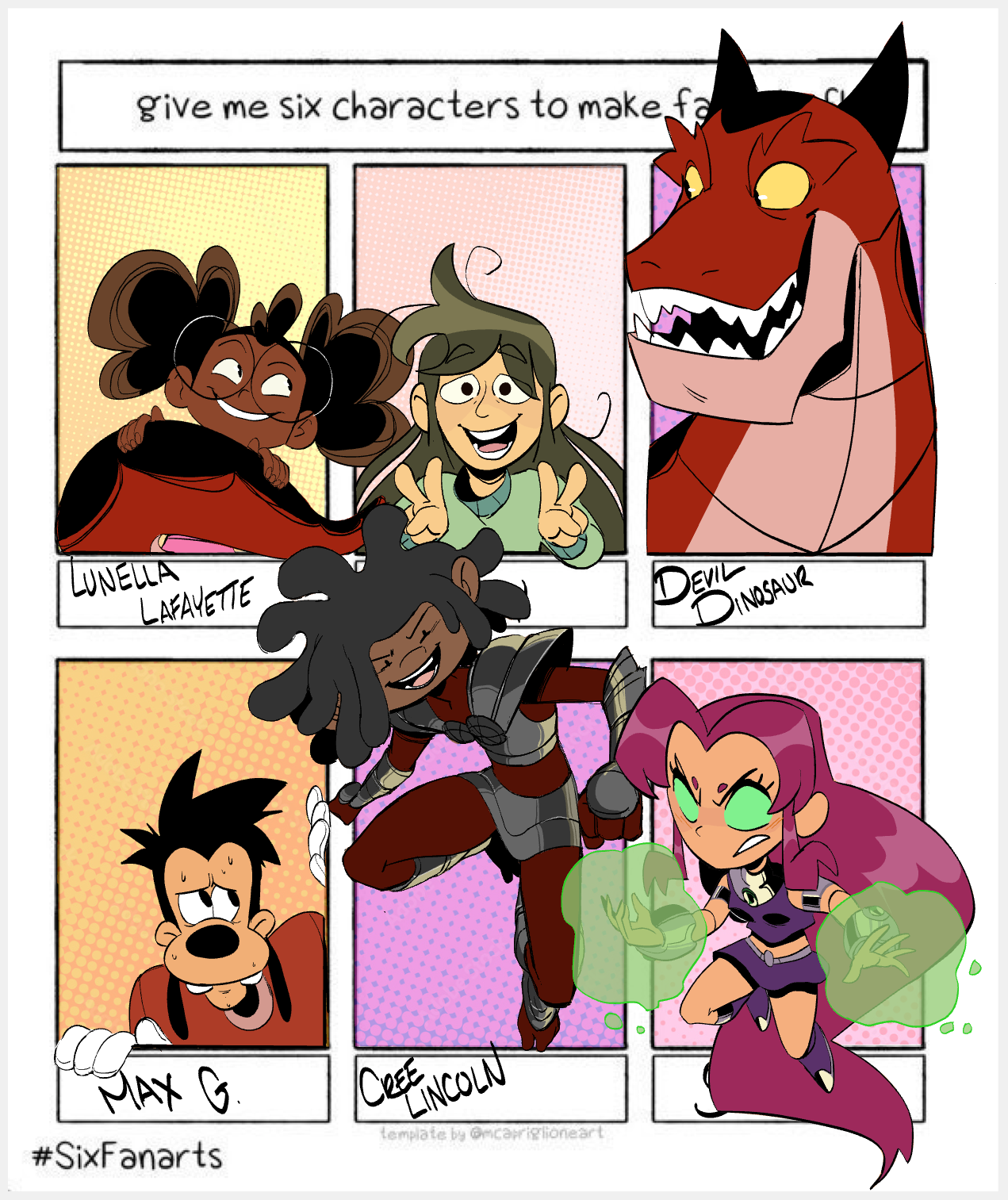 Six Character Fanart Warm Up