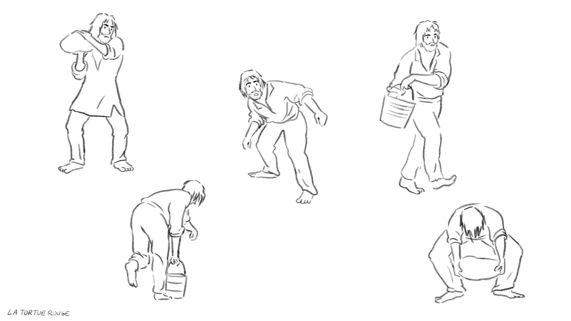 Posing Rough La Tortue Rouge (Michael Dudok de Wit) - 2023