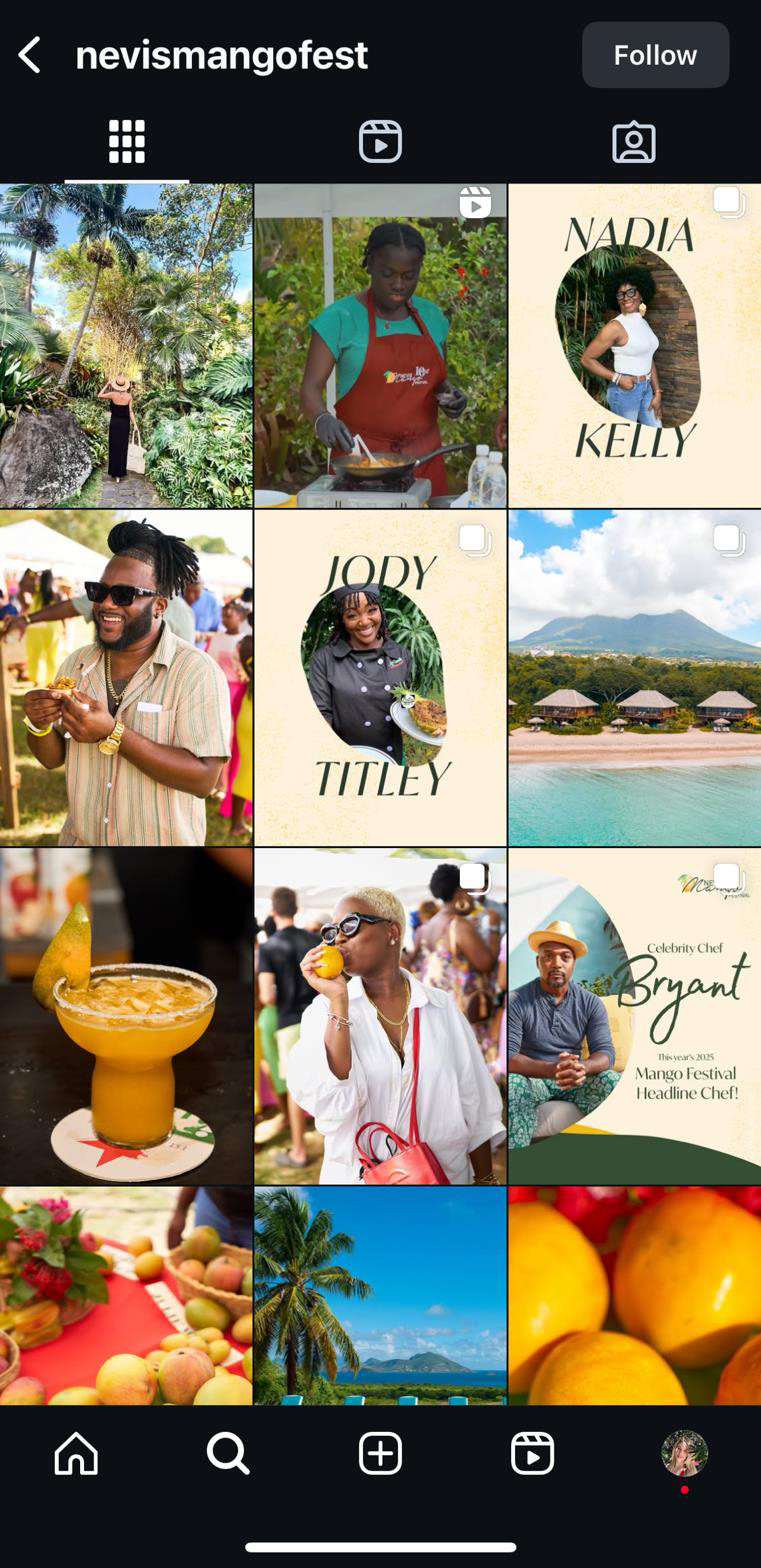 Nevis Mango Festival social media from Tambourine