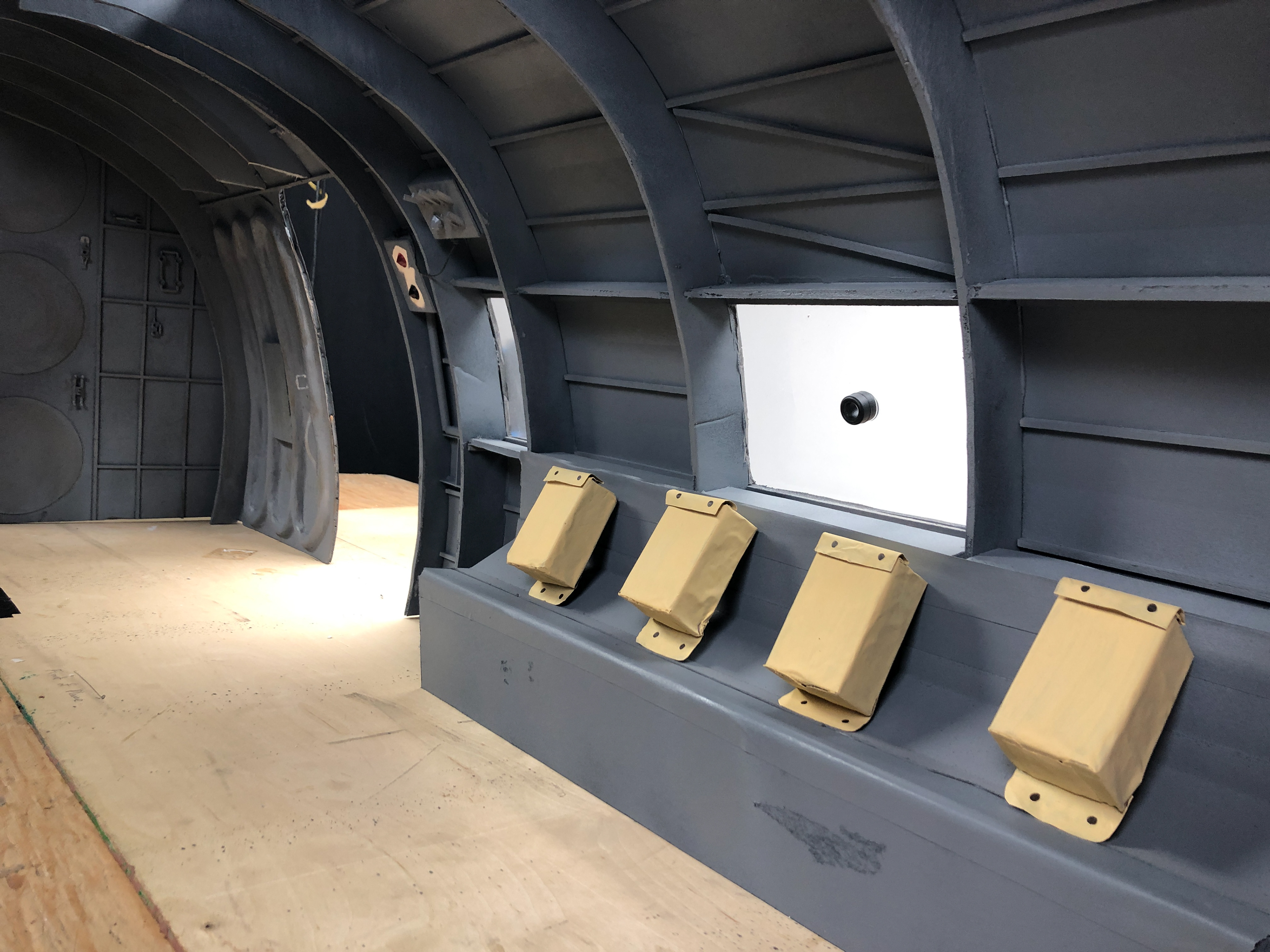 C47 interior ready for stages