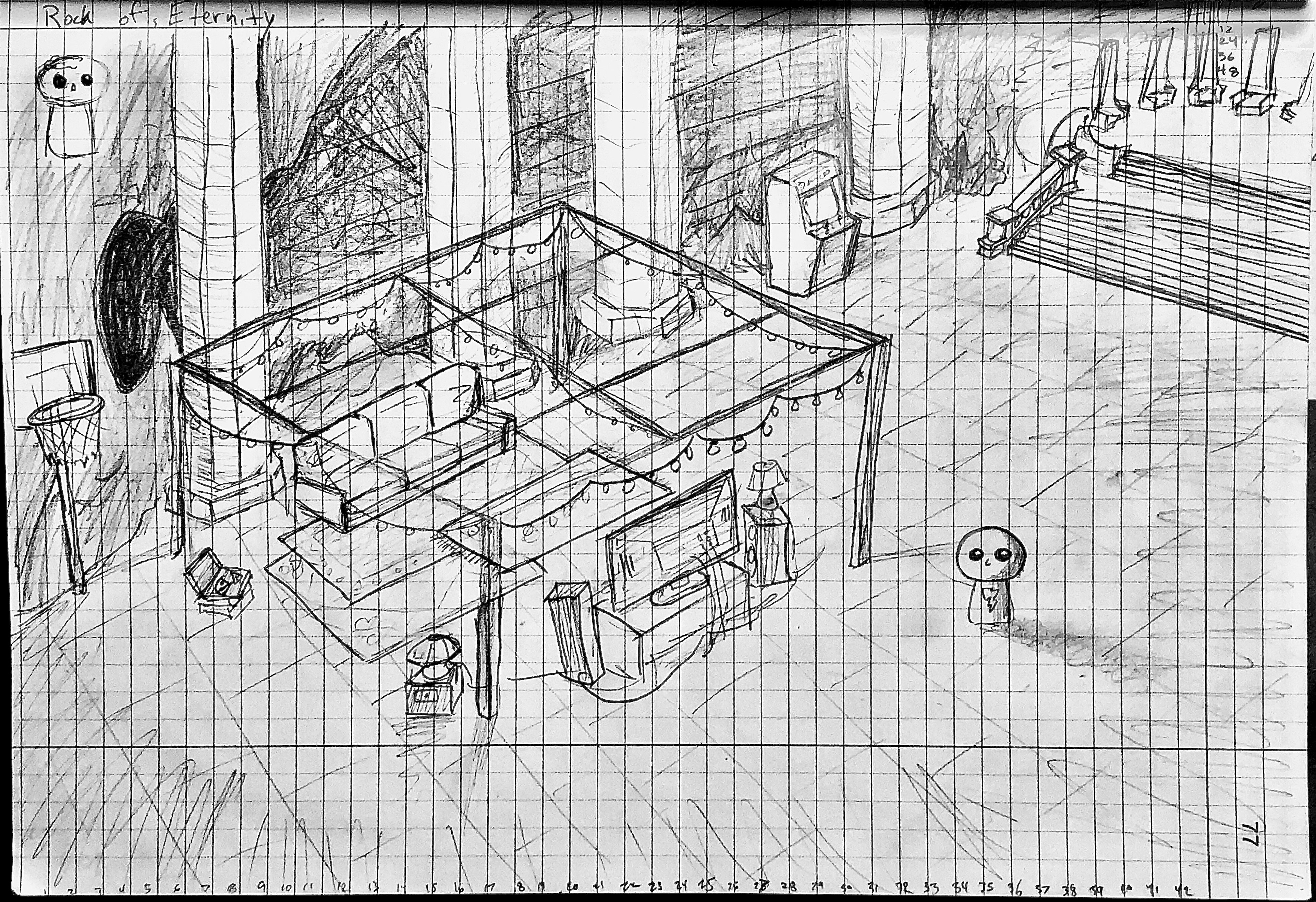 Environment Sketch for Shazam's Lair