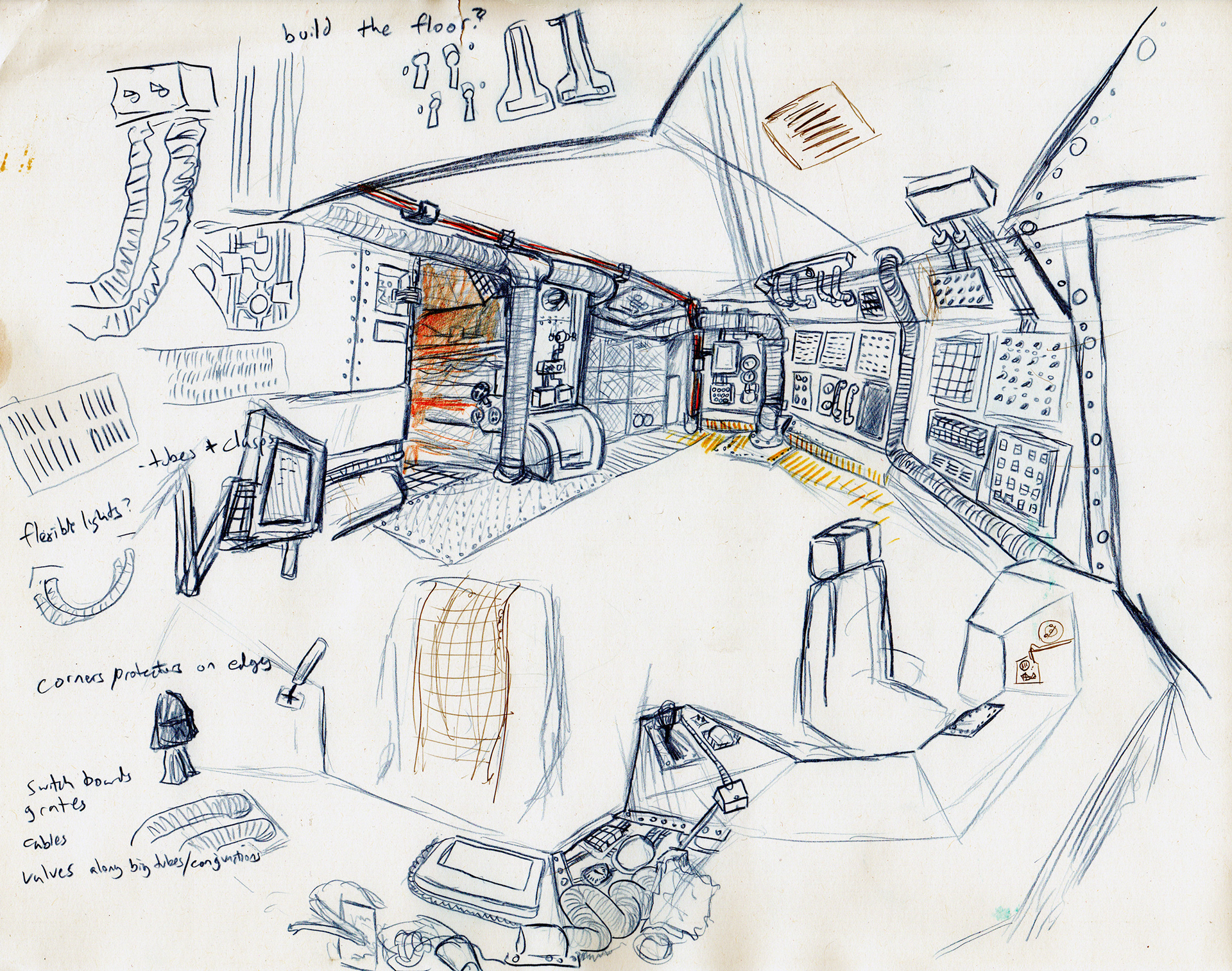 Environment concept art for live-action full-scale spaceship interior - "Jo and the Pirates" (Short 2016)