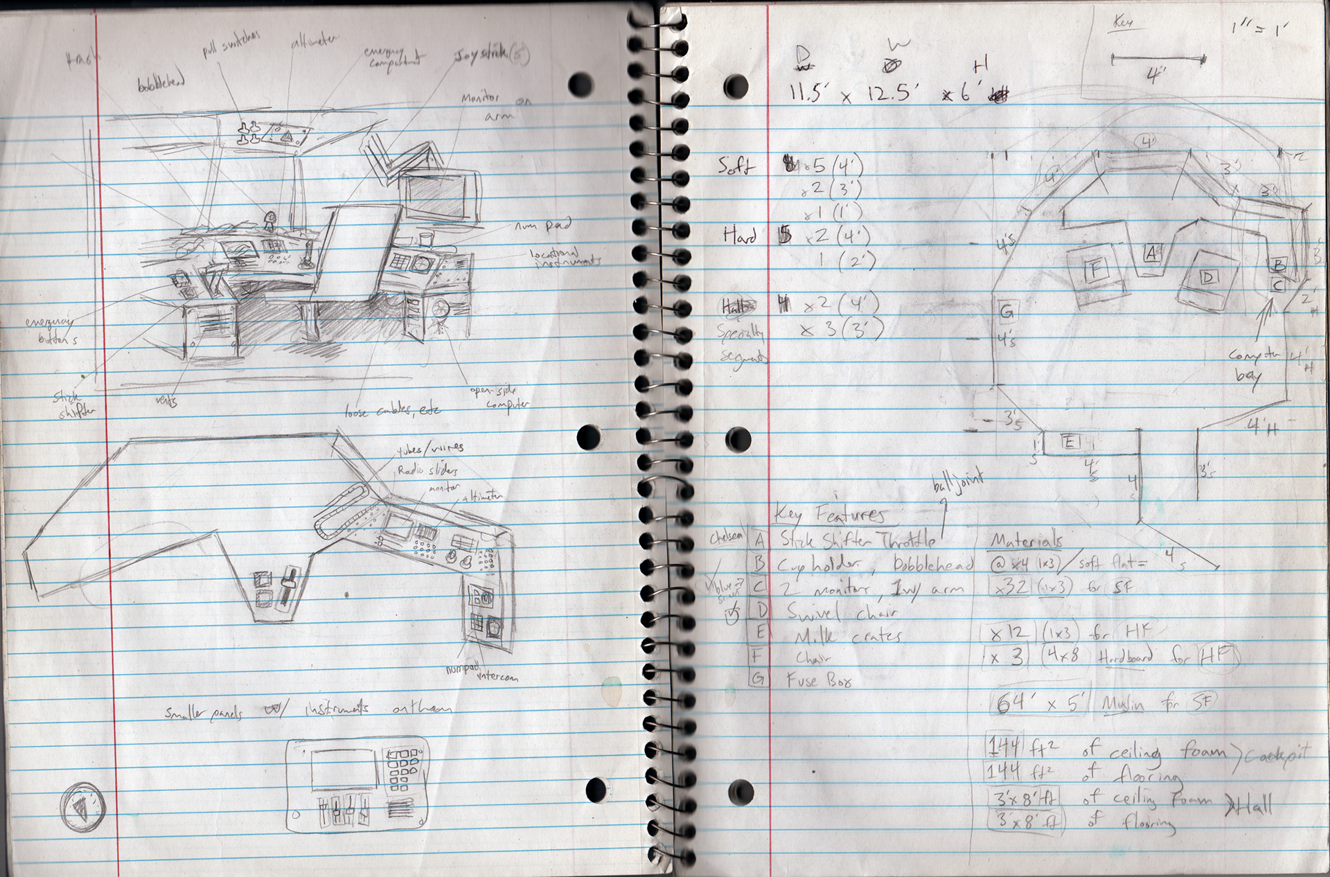 additional designs and material calculations