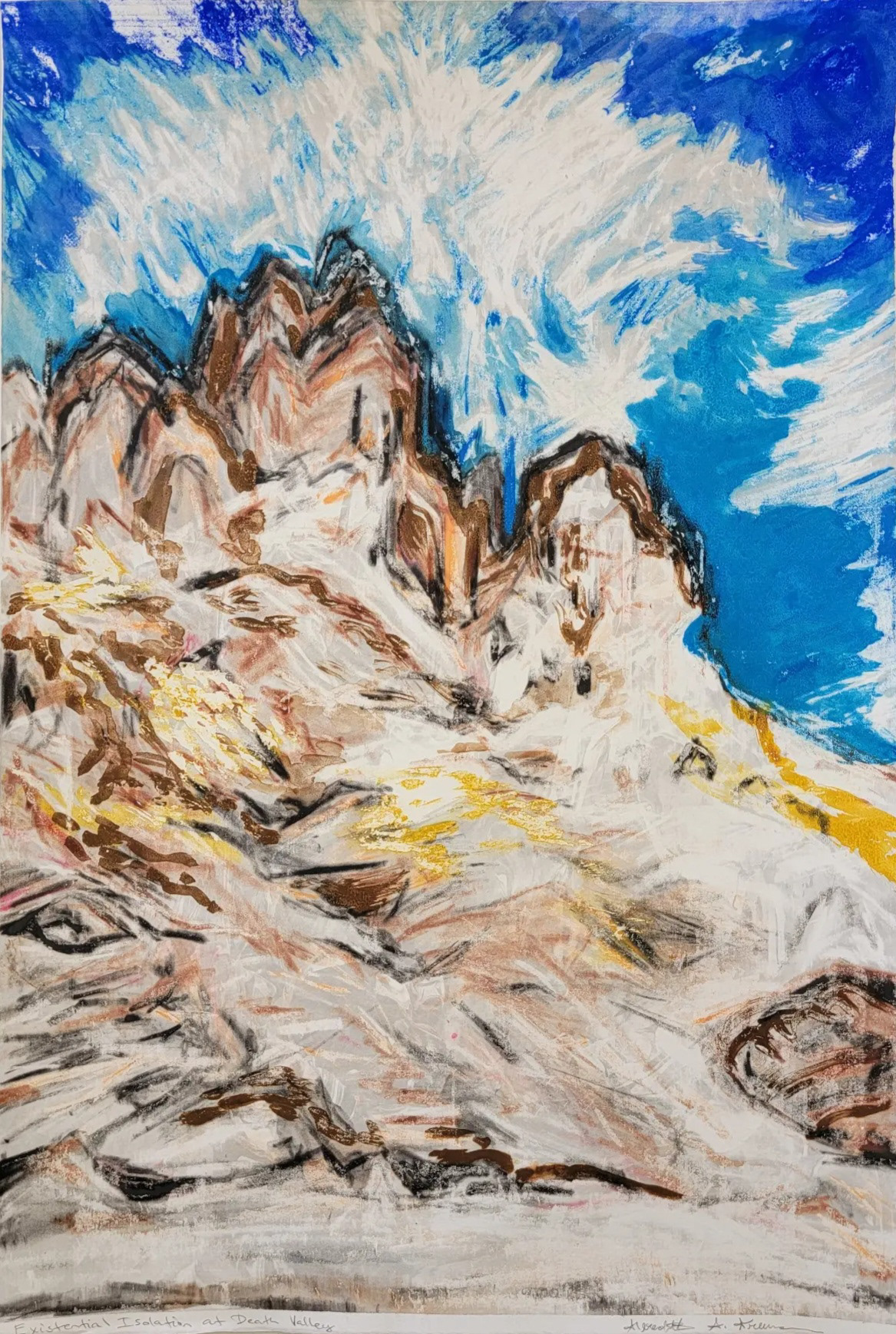 Existential Isolation at Death Valley, 22" x 15", full-bleed monoserigraph on Stonehenge paper