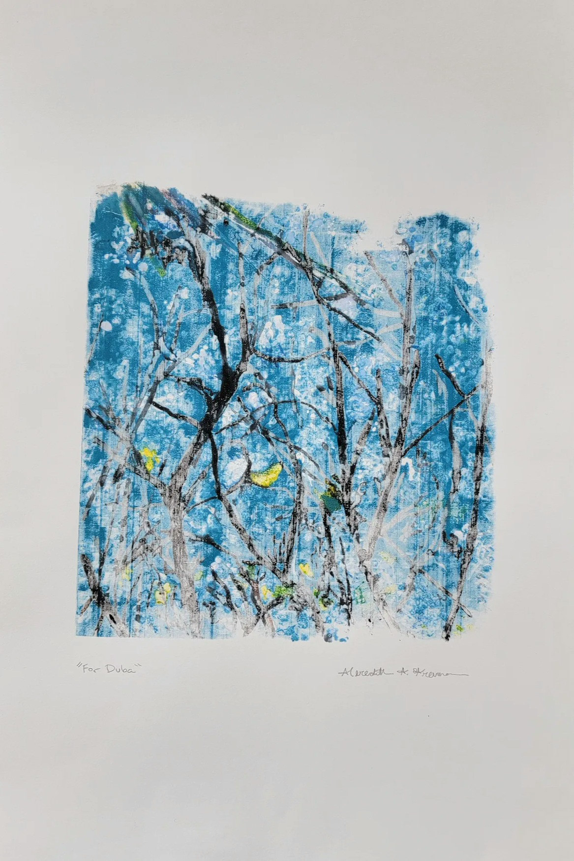 For Duba, 22" x 15", monoserigraph on Stonehenge paper