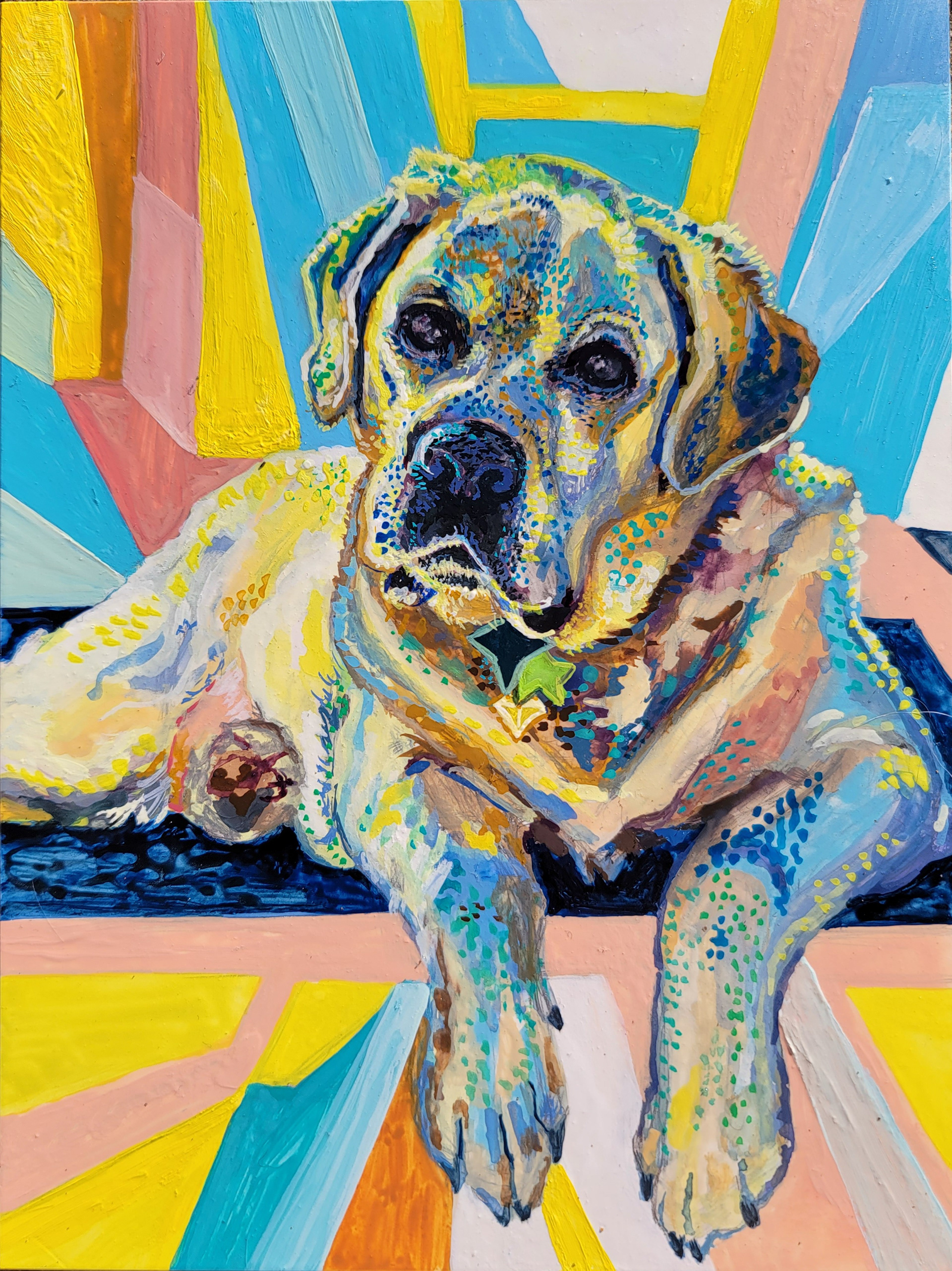 +Kirby, the Handsomest Boy, 8" x 6", gouache on claybord