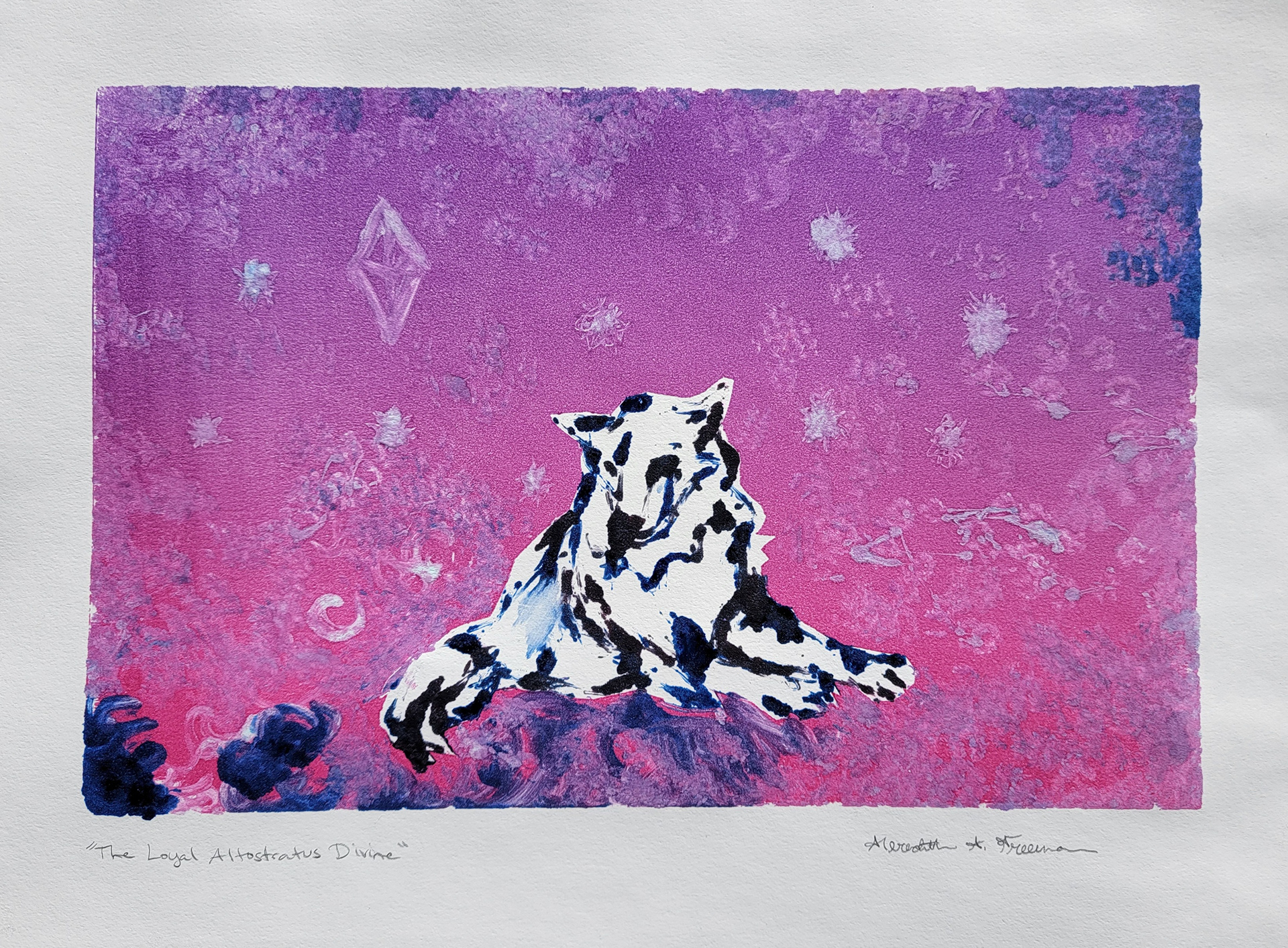 The Loyal Altostratus Divine, 11" x 15", Monotype on Stonehenge paper