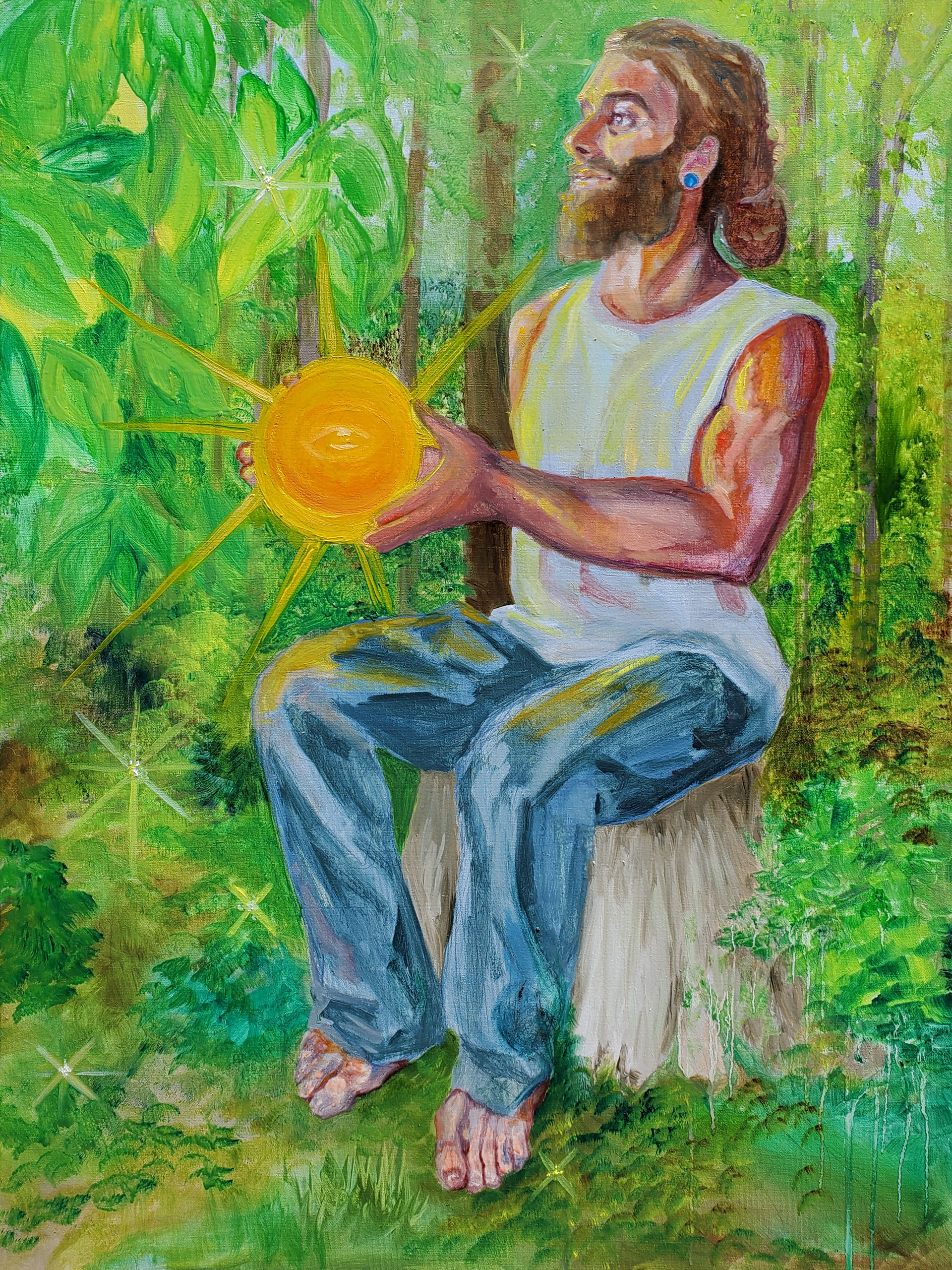 *Love and Light, 40" x 30", water-mixable oils on canvas