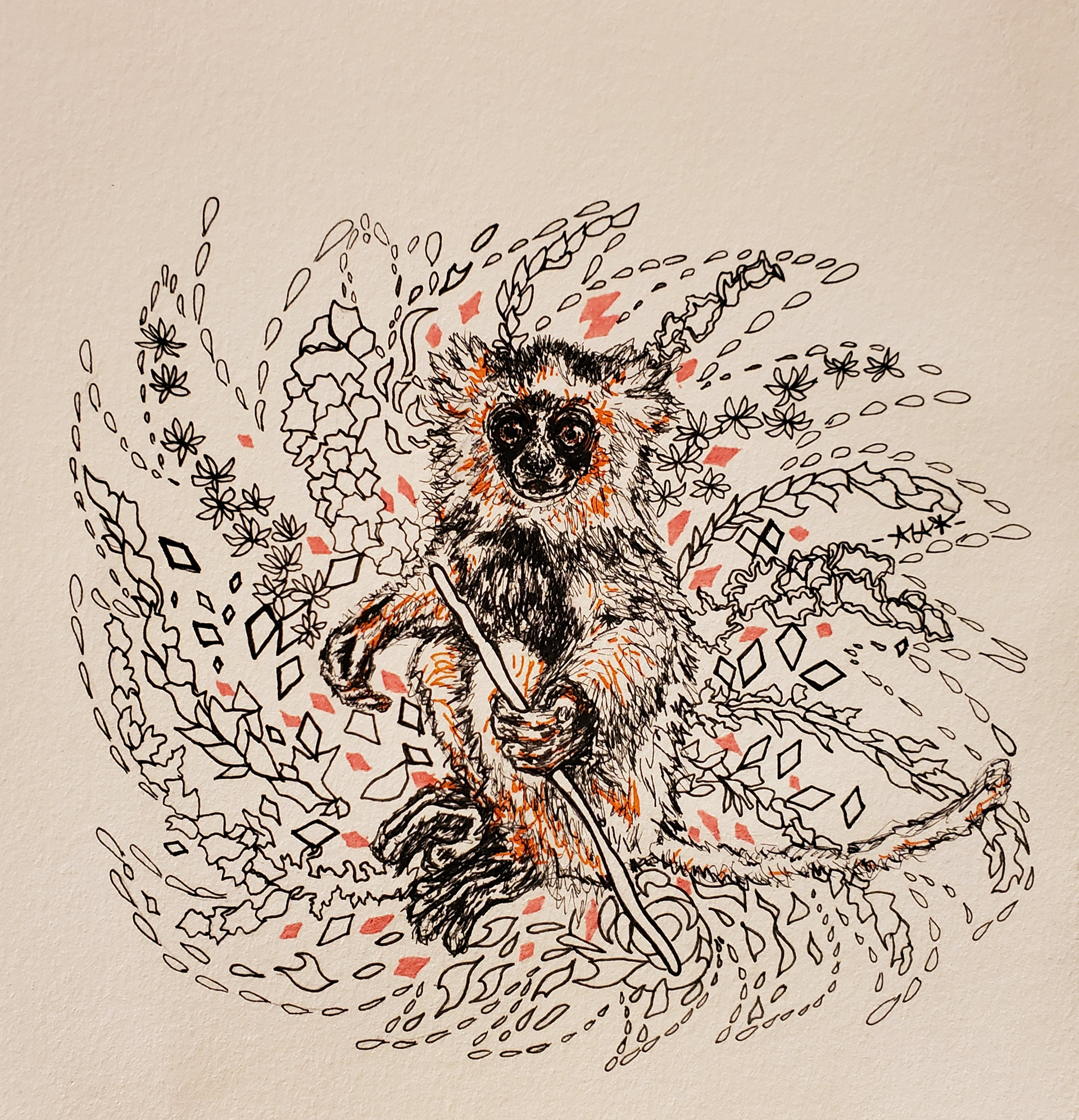 *Lotus Bloom Enchanter, 6"x6", micron and marker on drawing paper
