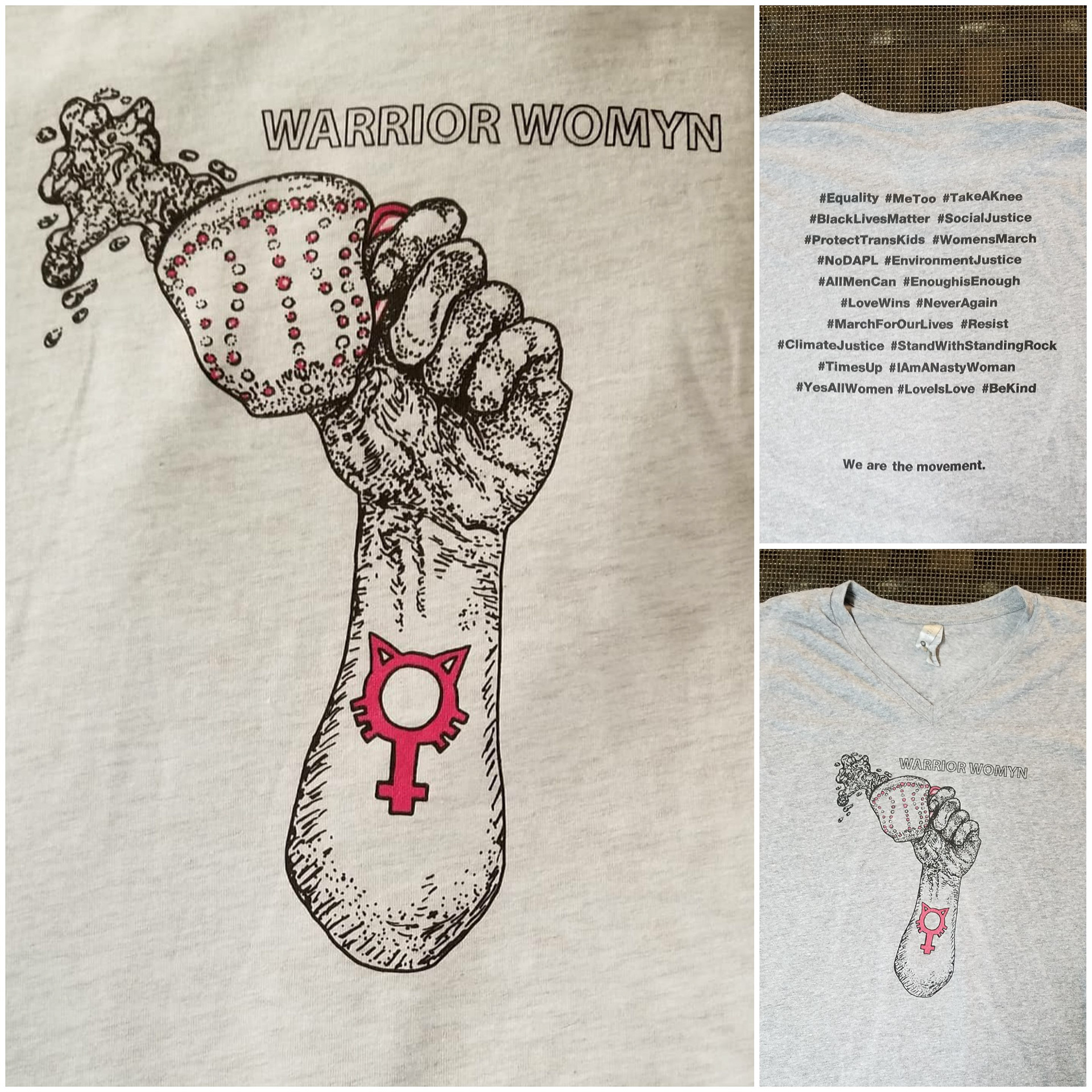 +Warrior Womyn, 2018, Screenprint, collaboration with Heather Wright, Liberty Screen Print Co, and Walk in the Woods LLC