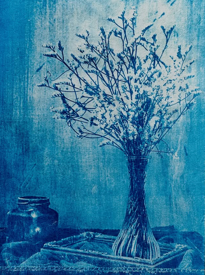cyanotype, washi, digital negative