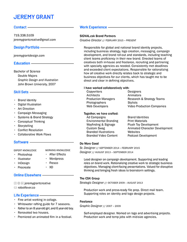 Jeremy Grant - Resume