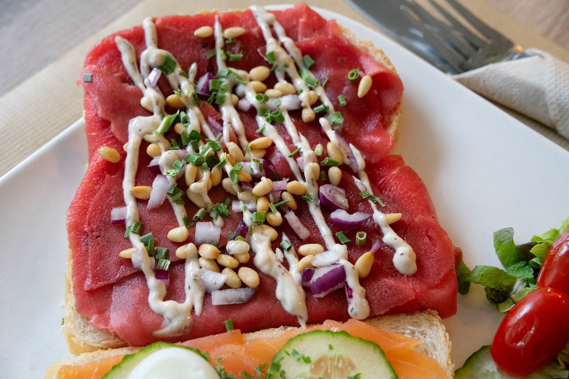 Carpaccio op brood