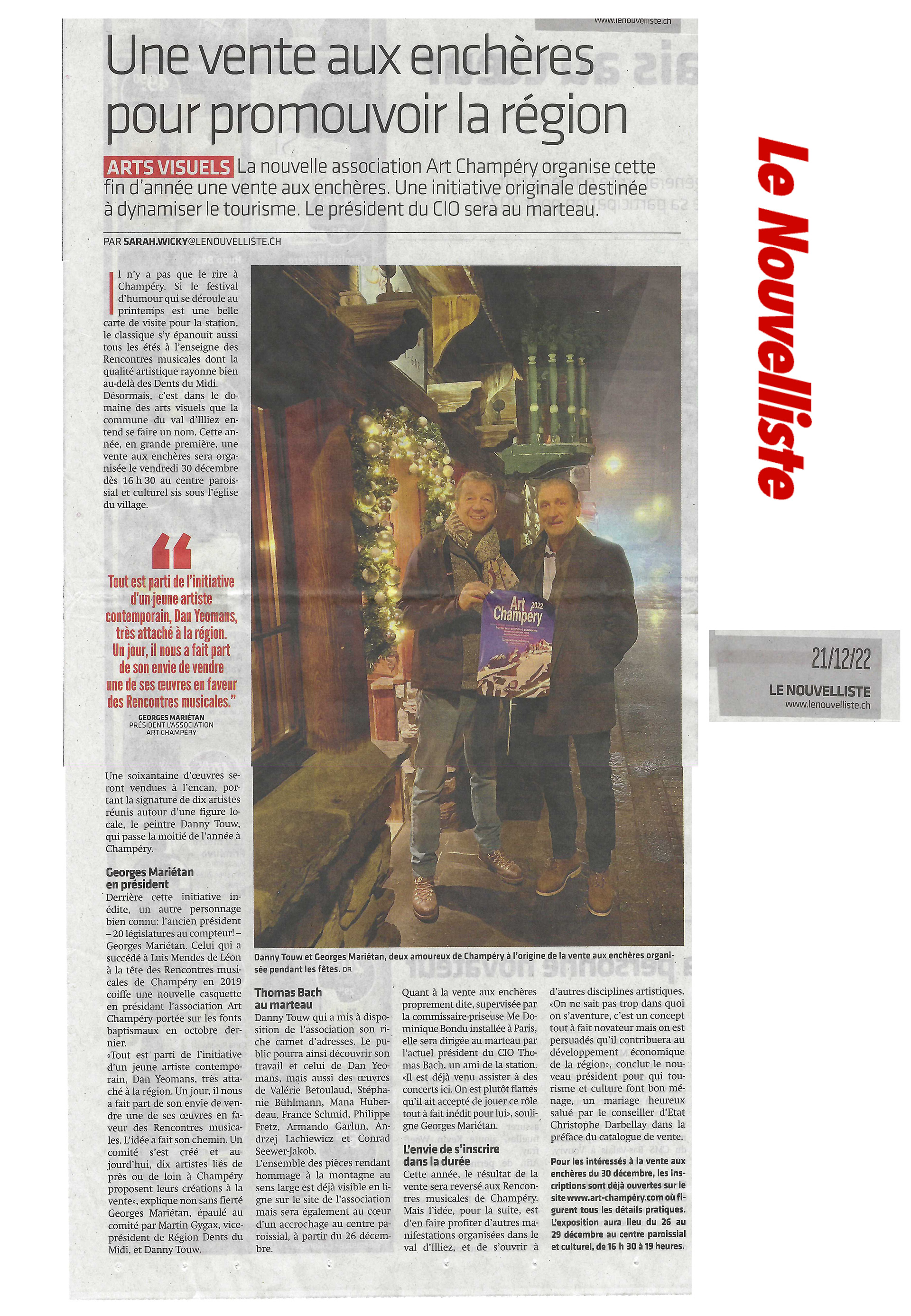 Le Nouvelliste - Décembre 2022