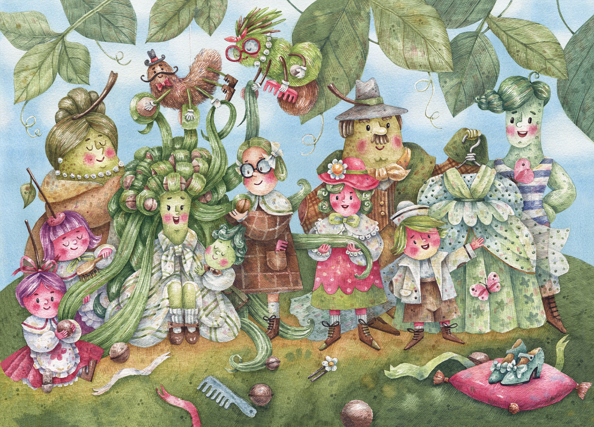 Illustration for the book “Beans”, published by Polyandria